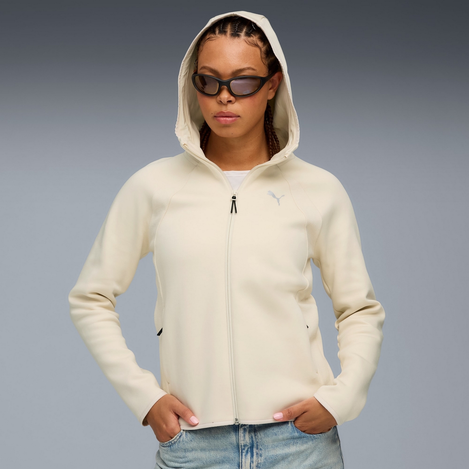 Bluza z kapturem damska Puma EVOSTRIPE FZ DK beowa 68814187