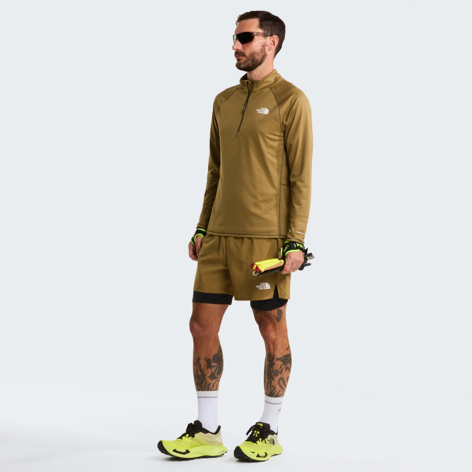 Longsleeve m�ski The North Face SUNRISER 1/4 ZIP br�zowy NF0A8BBM2EL