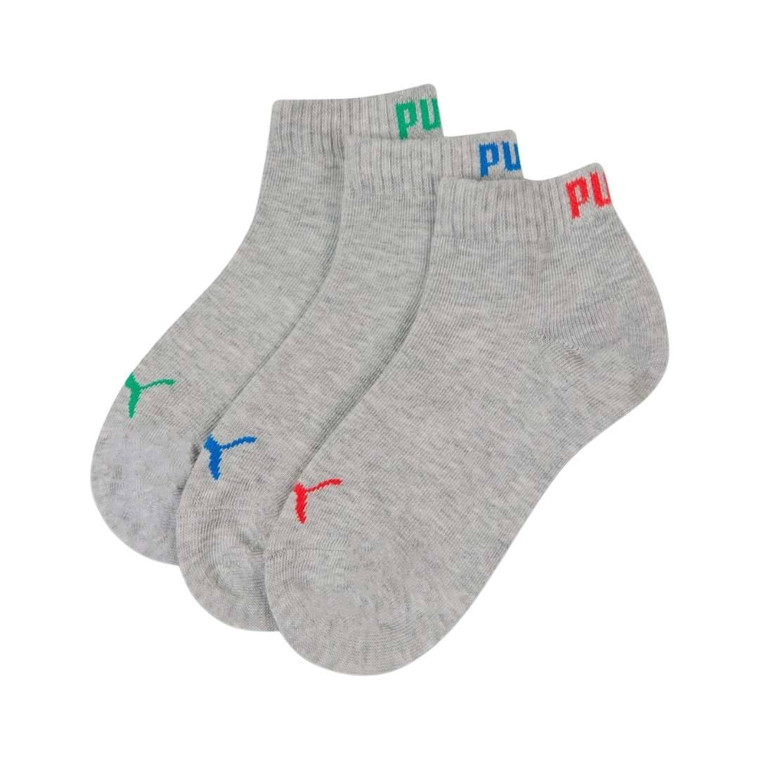 Skarpety dziecice Puma QUARTER 3-PACK szare 90737534