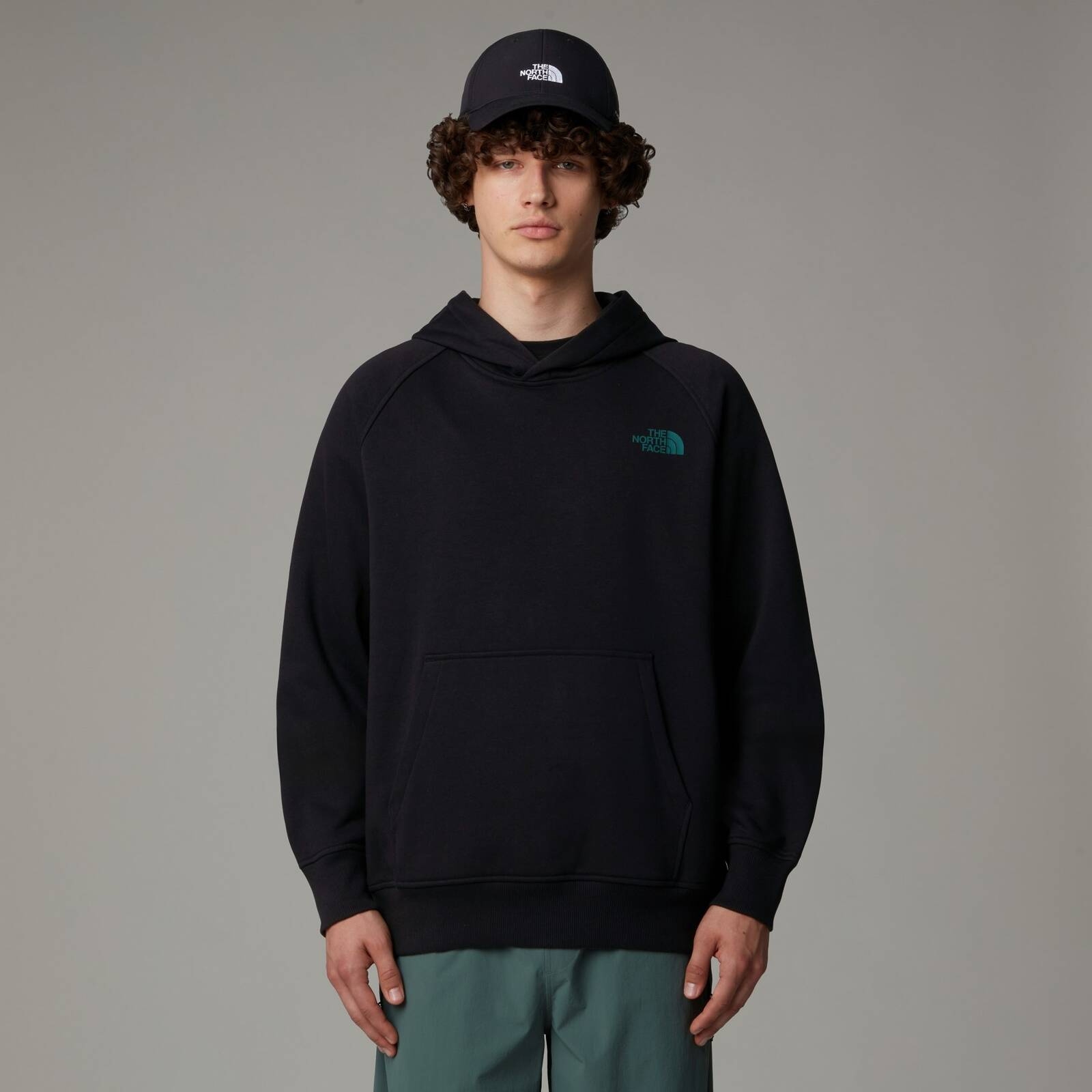 Bluza z kapturem męska The North Face RAGLAN BOX NSE TAILGRID INFILL czarna NF0A8C4X943