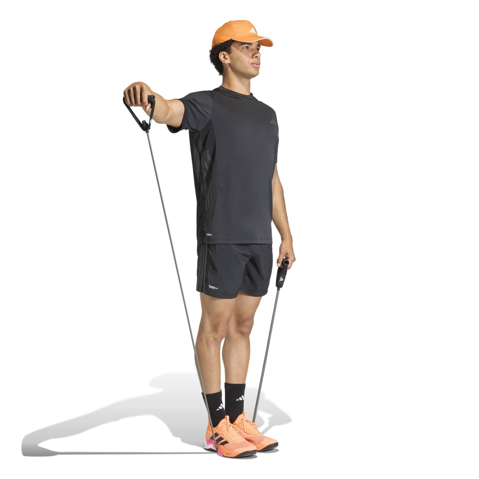 Koszulka treningowa m�ska adidas TECH ESSENTIALS 3 STRIPES czarna KQ7485