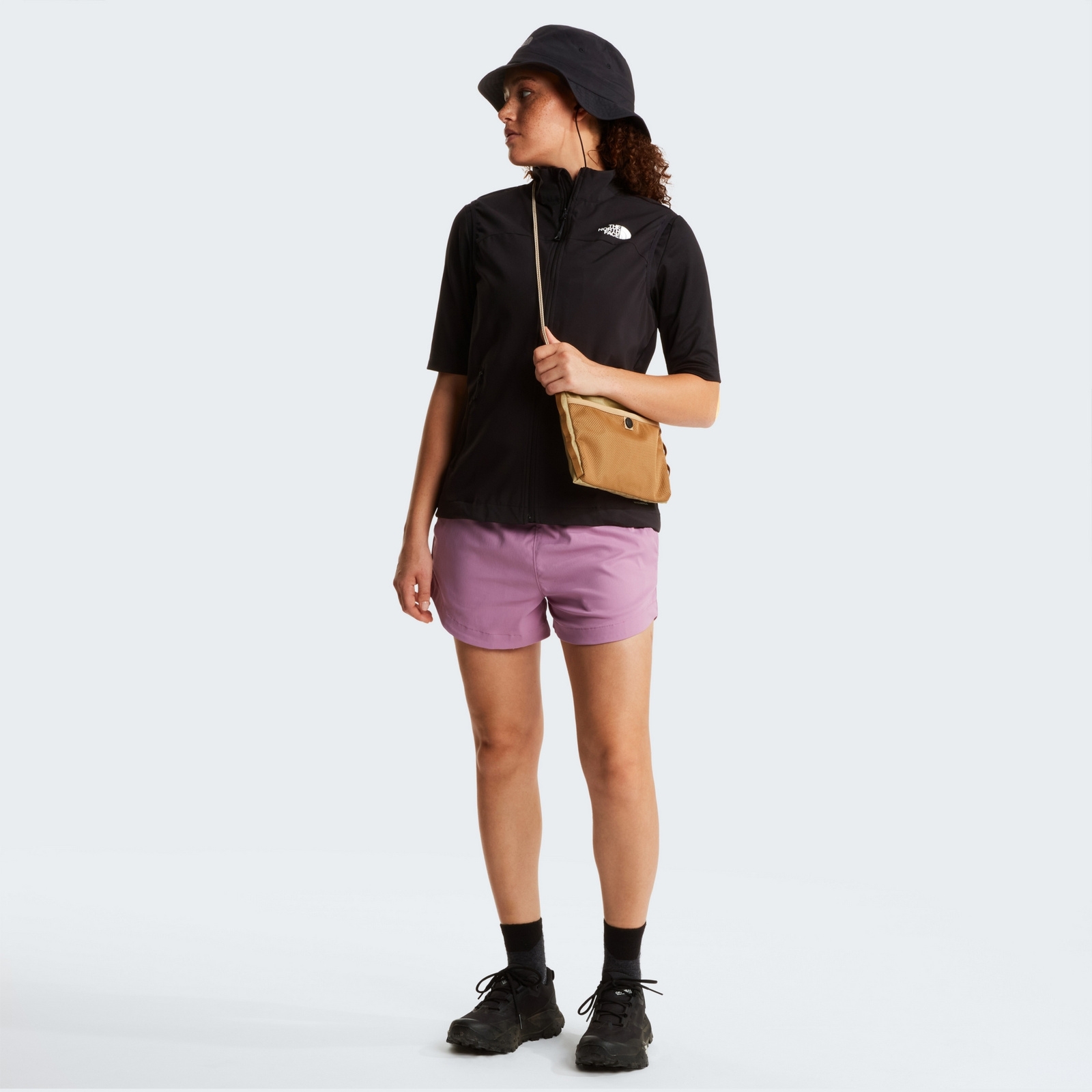 Spodenki trekkingowe damskie The North Face APHRODITE ARISE 3" fioletowe NF0A8FK8G6E