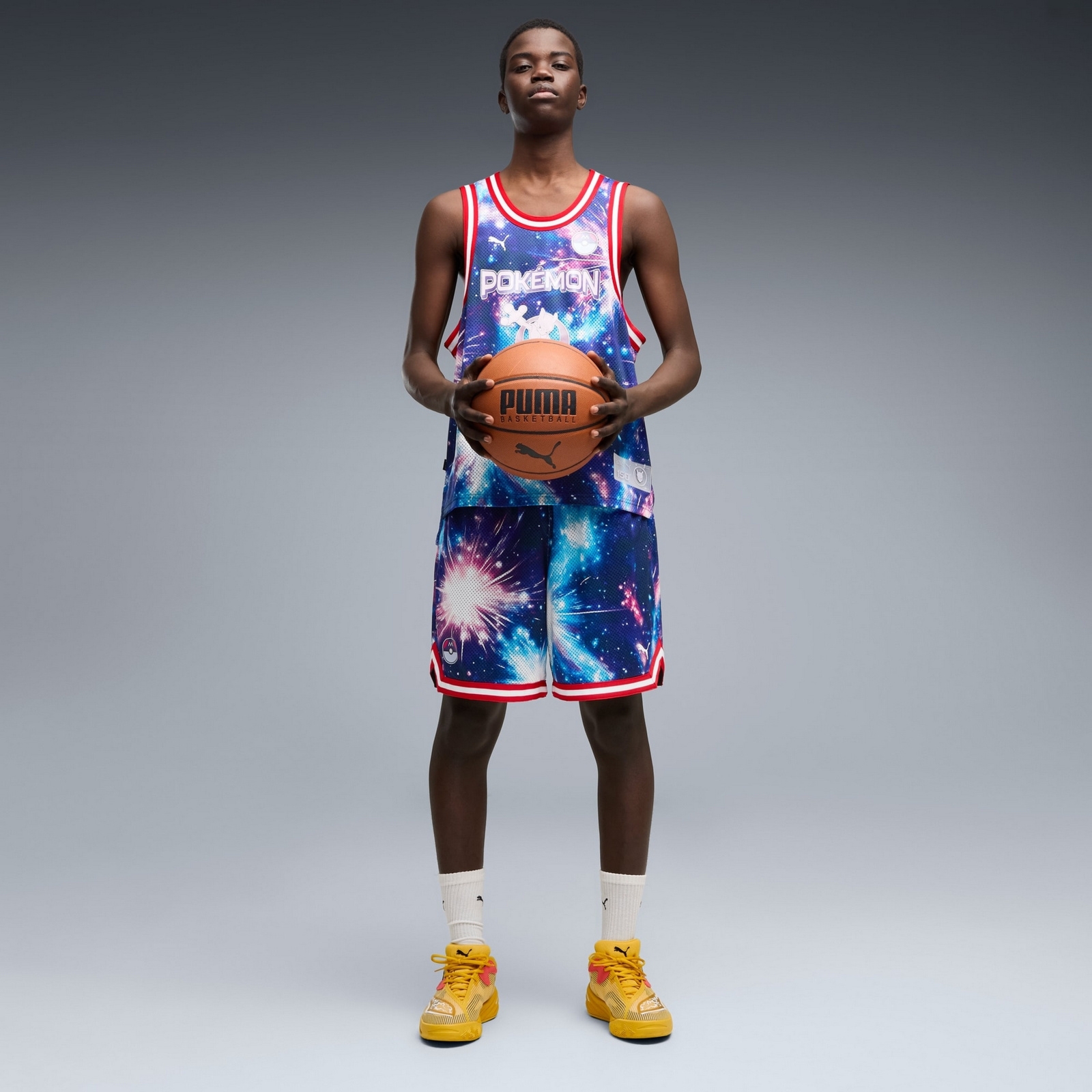 Spodenki m�skie Puma POKEMON X HOOPS MEWTWO niebieskie 63566101