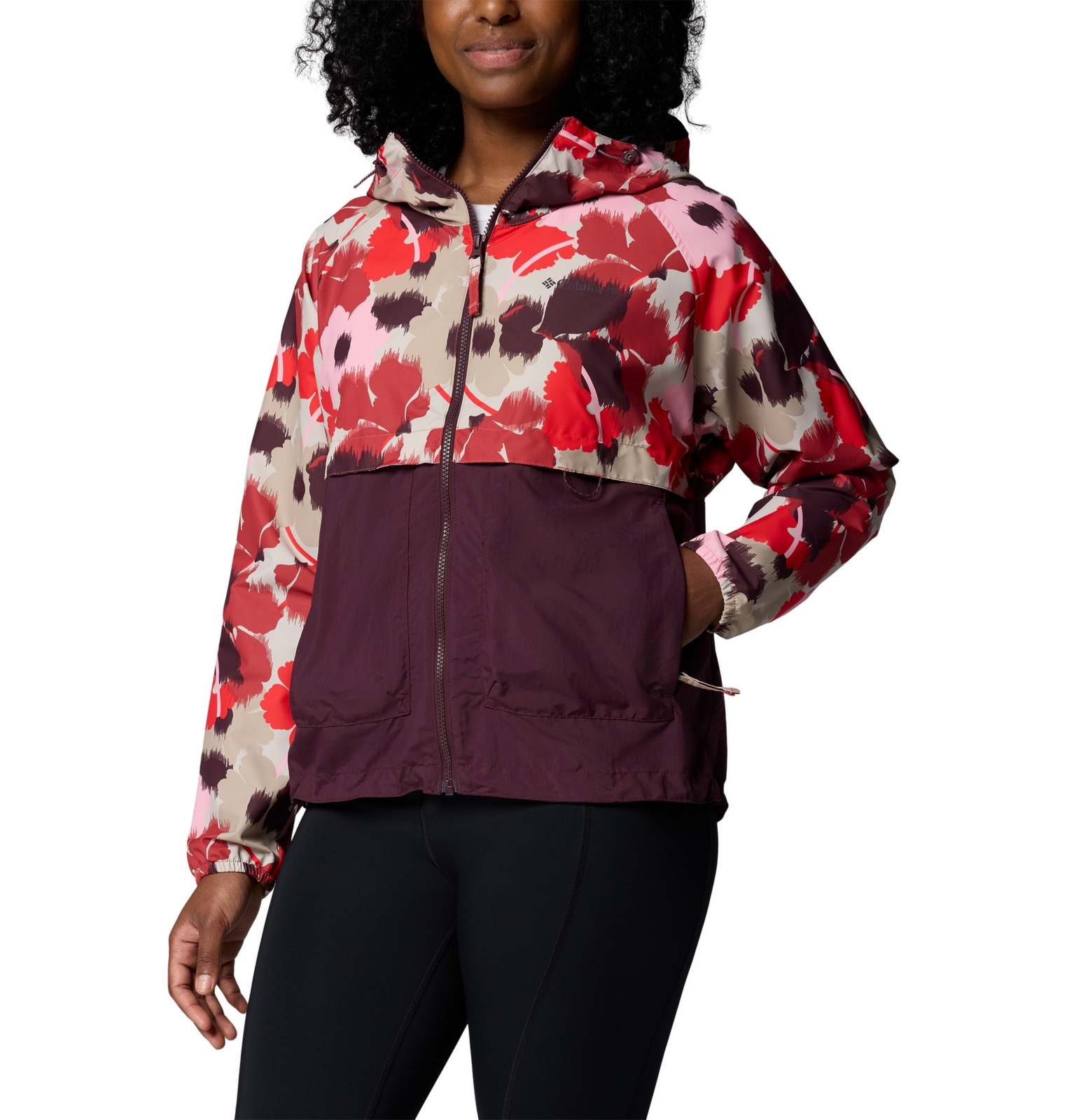 Kurtka wiatrówka damska Columbia SPIRE VALLEY PRINTED wielokolorowa 2116491643