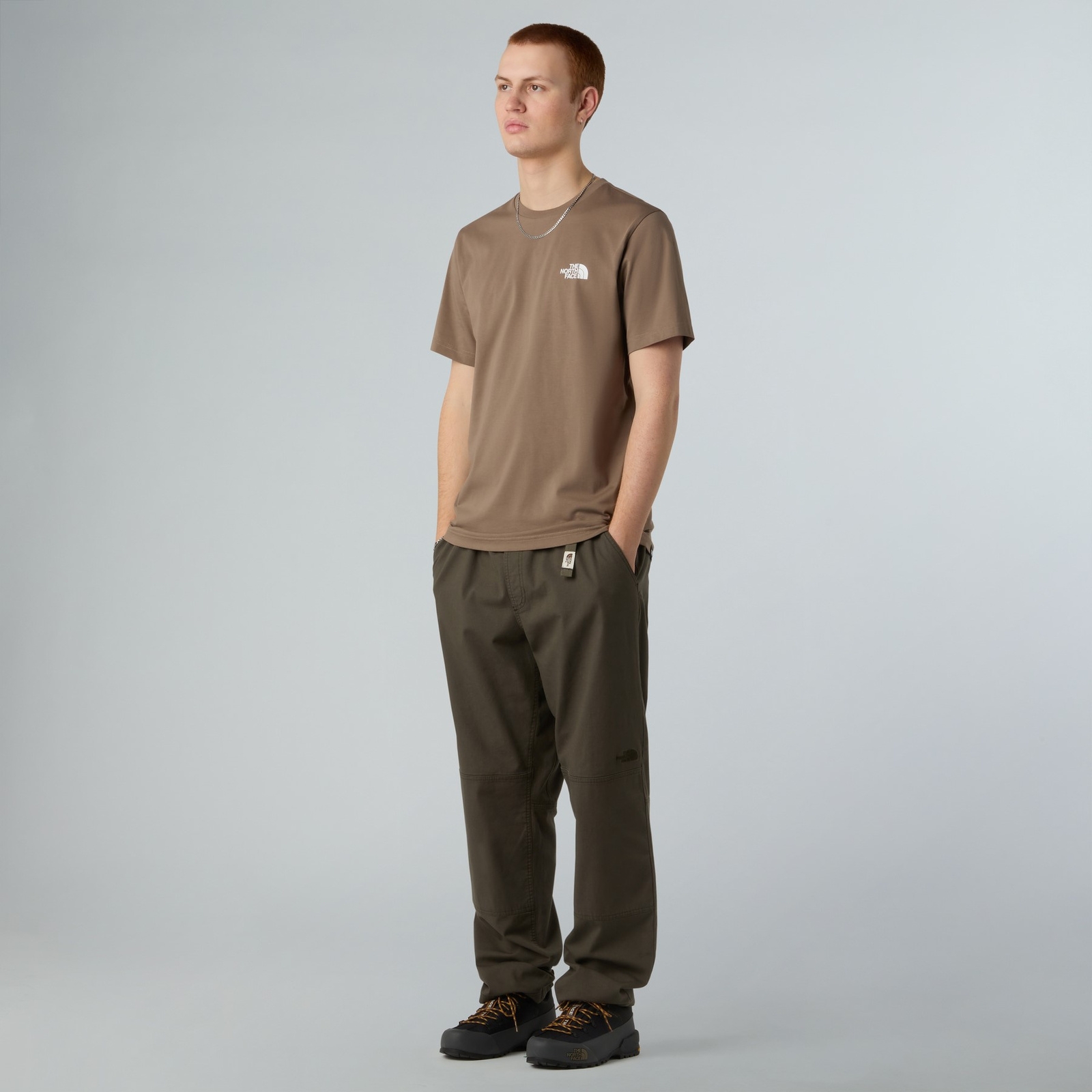 Koszulka męska The North Face SIMPLE DOME brązowa NF0A87NGBOW