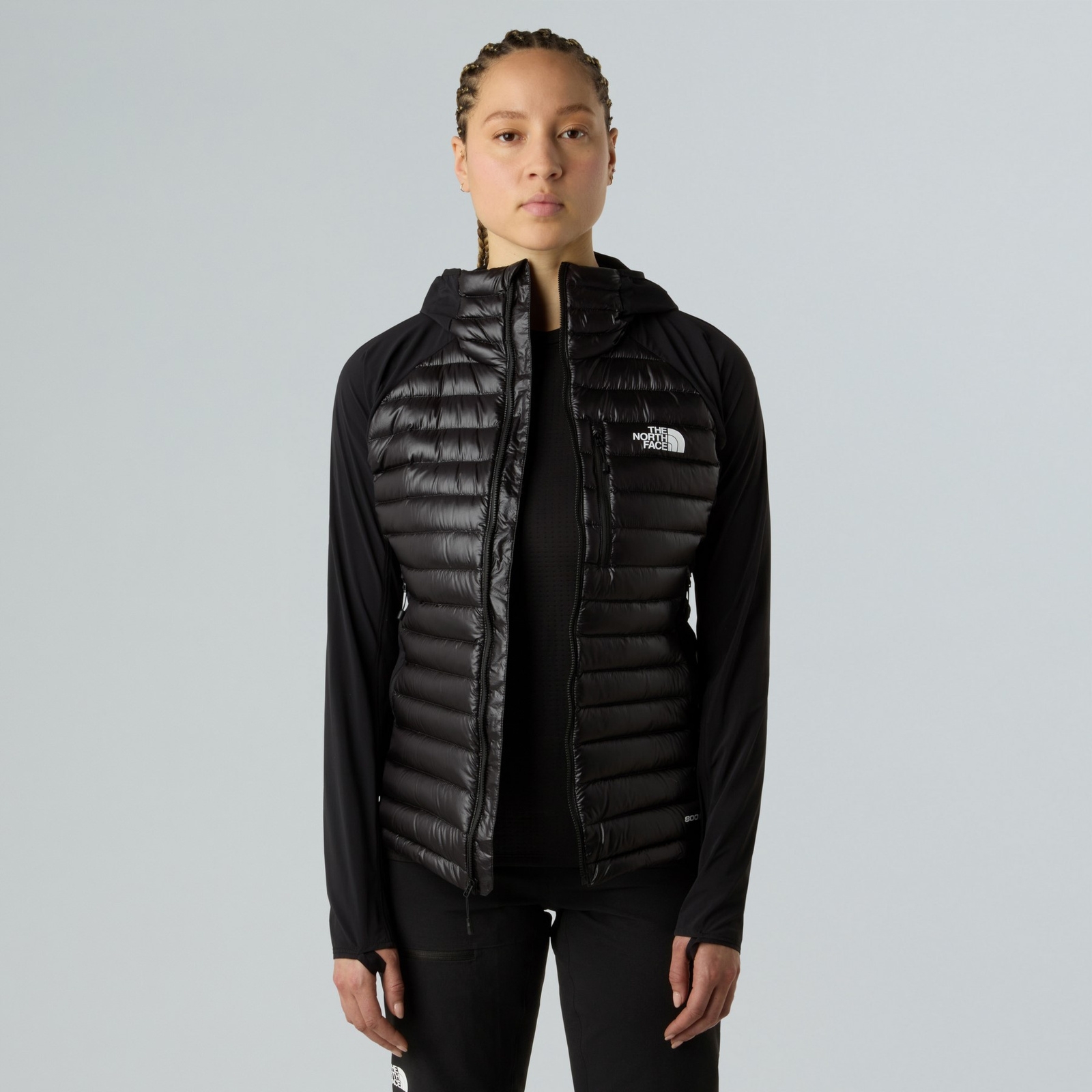 Kurtka z kapturem damska The North Face SUMMIT BREITHORN LT HYBRID czarna NF0A8C9GJK3