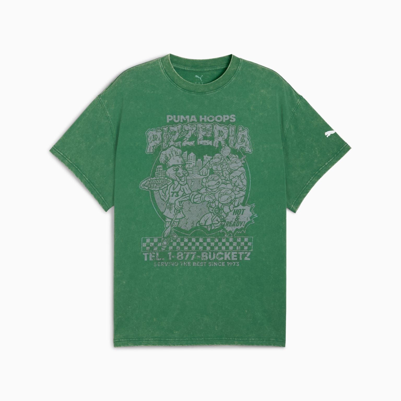 Koszulka mska Puma HOOPS X TMNT I zielona 63092802