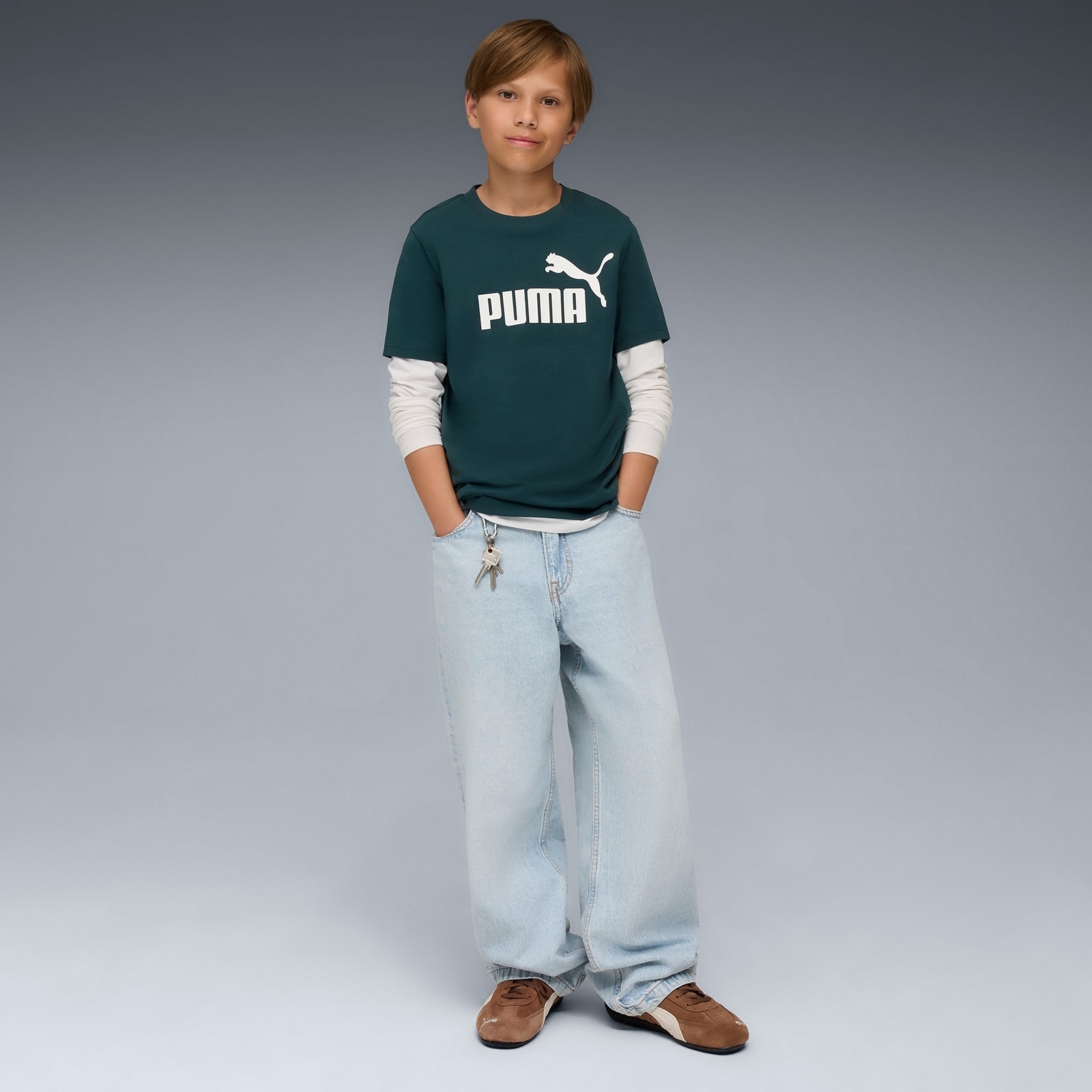 Koszulka ch�opi�ca Puma ESS NO.1 LOGO zielona 68490675