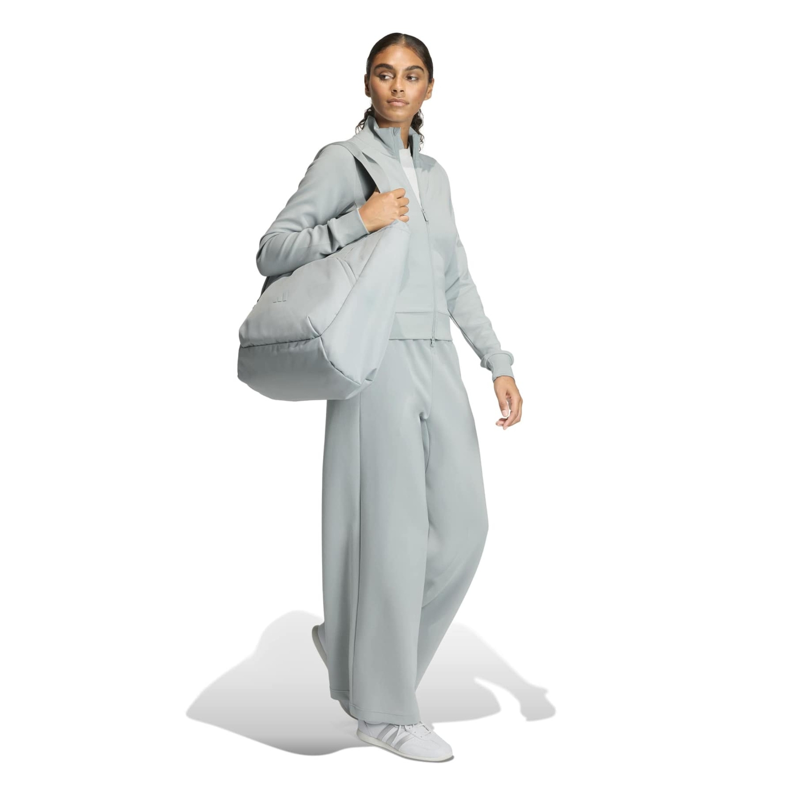 Bluza dresowa damska adidas SOFT LUX SLIM niebieska KE9142