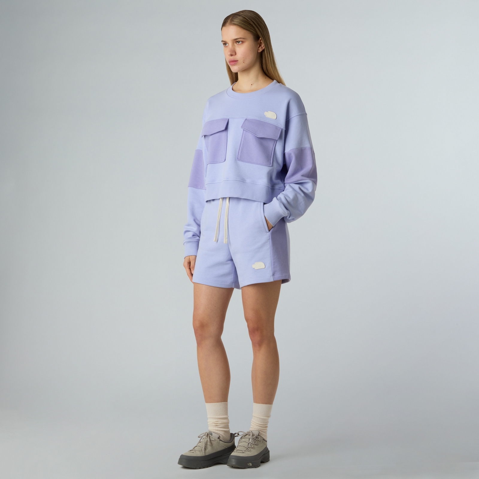 Bluza damska The North Face TERRY OVERSIZED CROPP fioletowa NF0A8C2C0VI