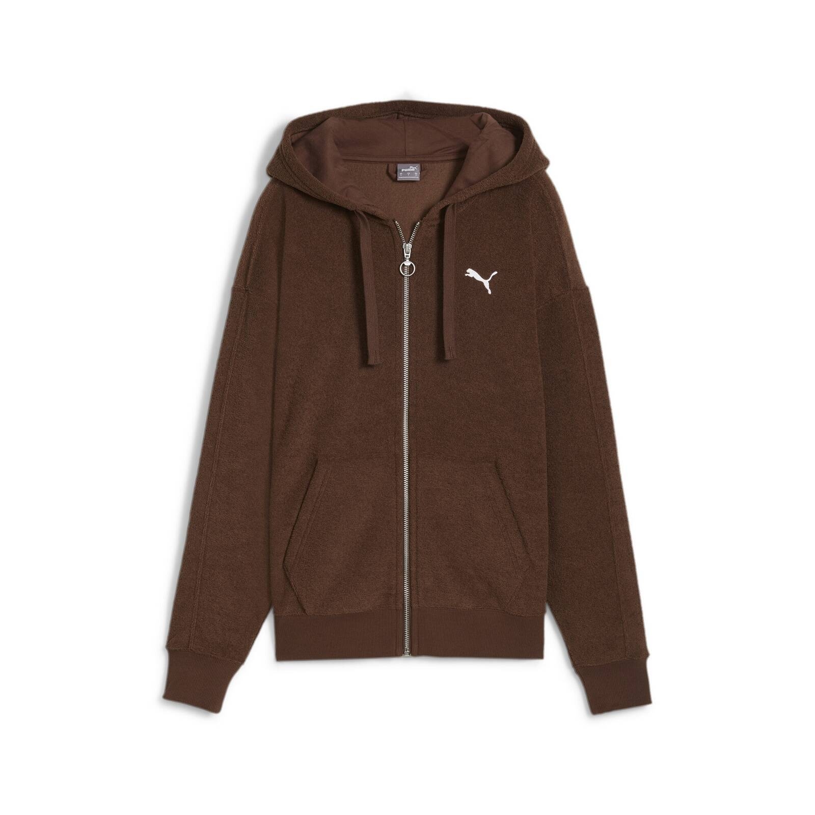 Bluza z kapturem damska Puma HER WINTERIZED FZ brzowa 68163665