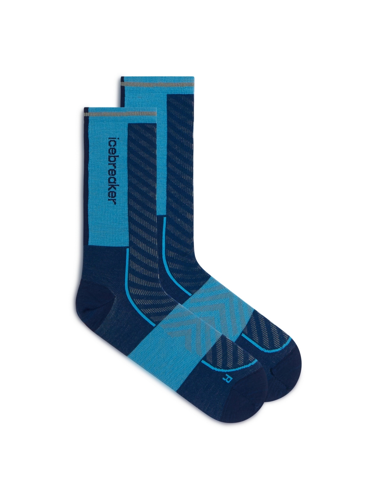 Skarpety do biegania m�skie Icebreaker MER RUN+ ULTRALIGHT CREW niebieskie IB0A56VL0KX