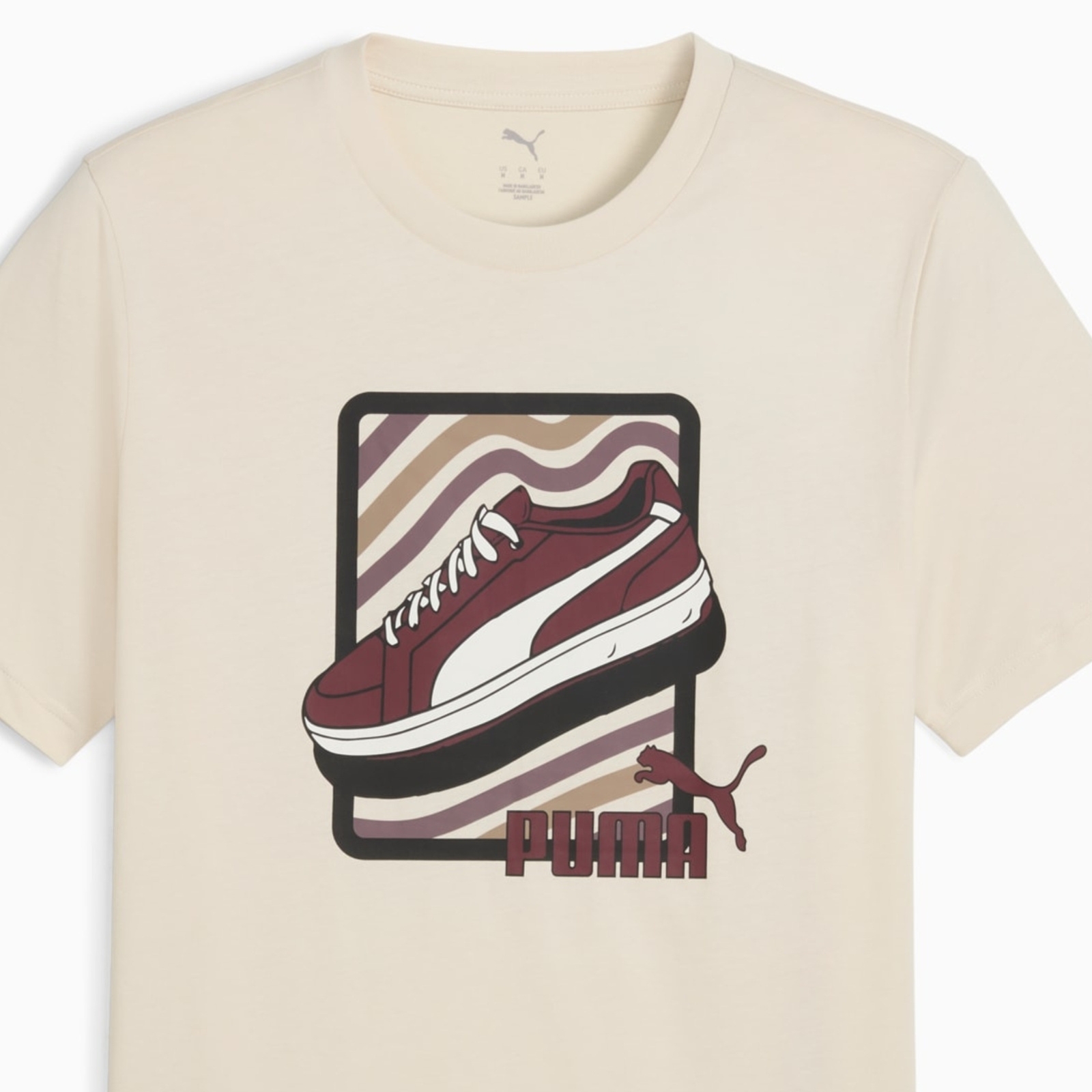Koszulka m�ska Puma GRAPHIC SNEAKER be�owa 68803387