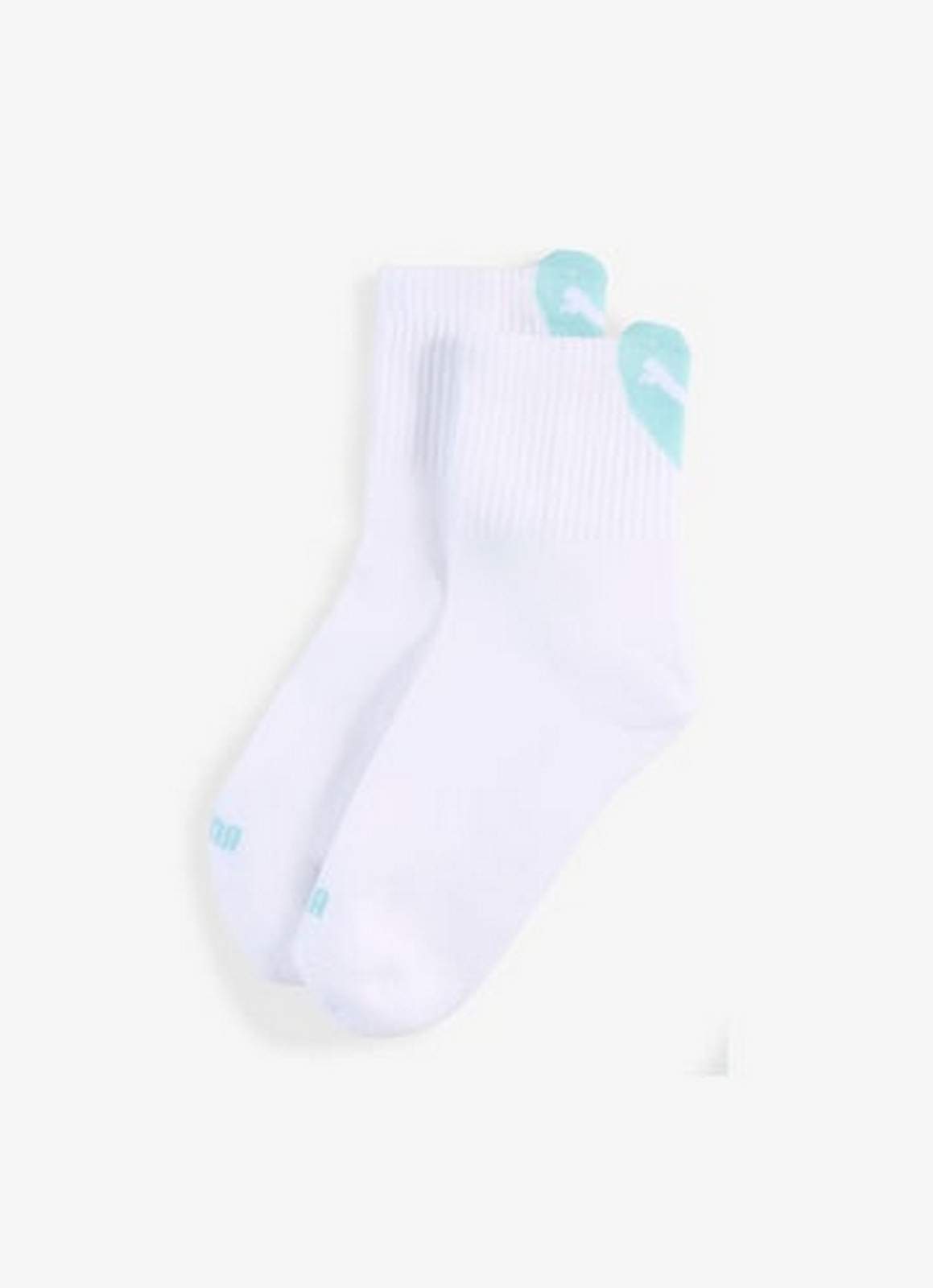 Skarpety damskie Puma HEART LOGO SHORT CREW 2-PACK niebieskie 93855507
