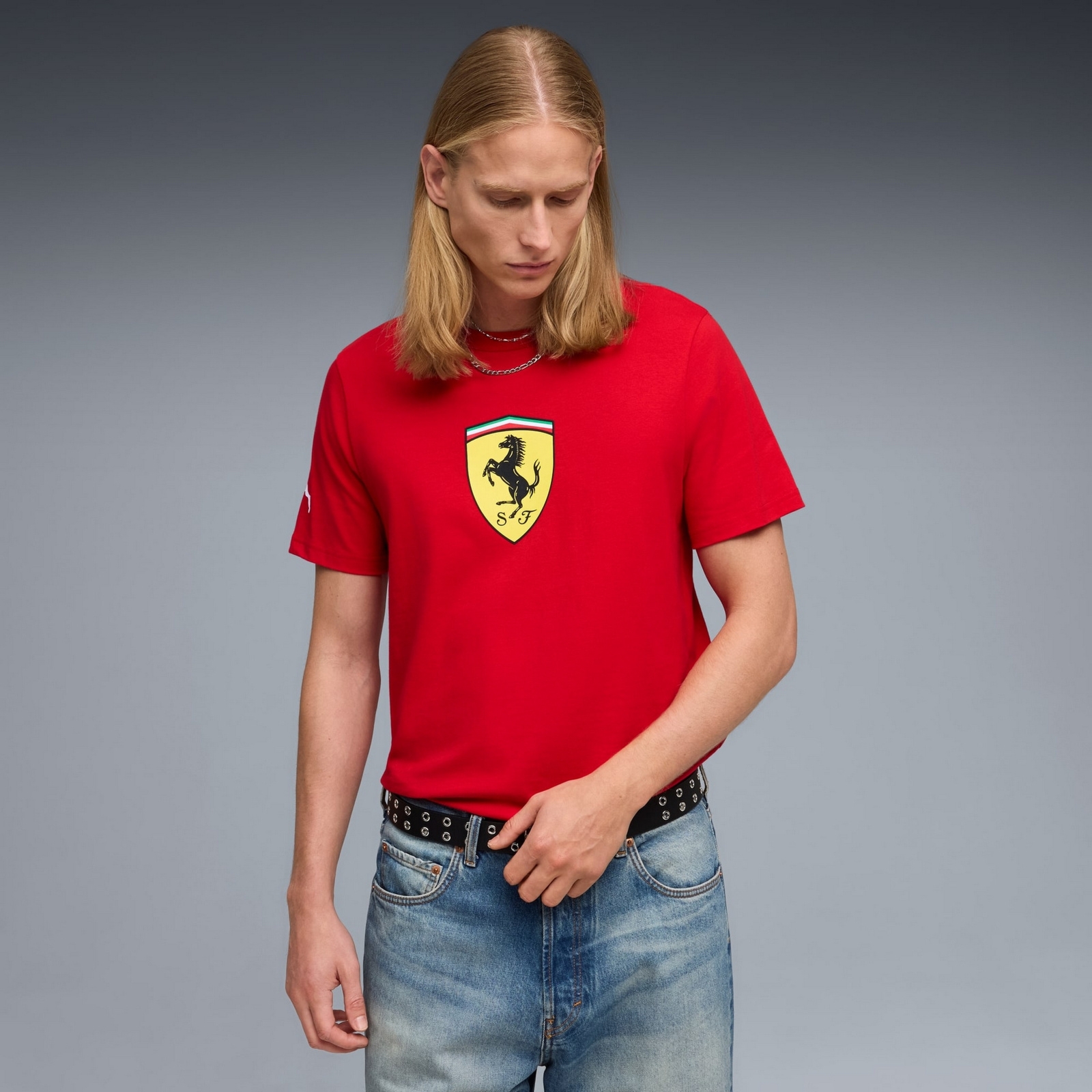 Koszulka m�ska Puma FERRARI COLORED SHIELD czerwona 63531002
