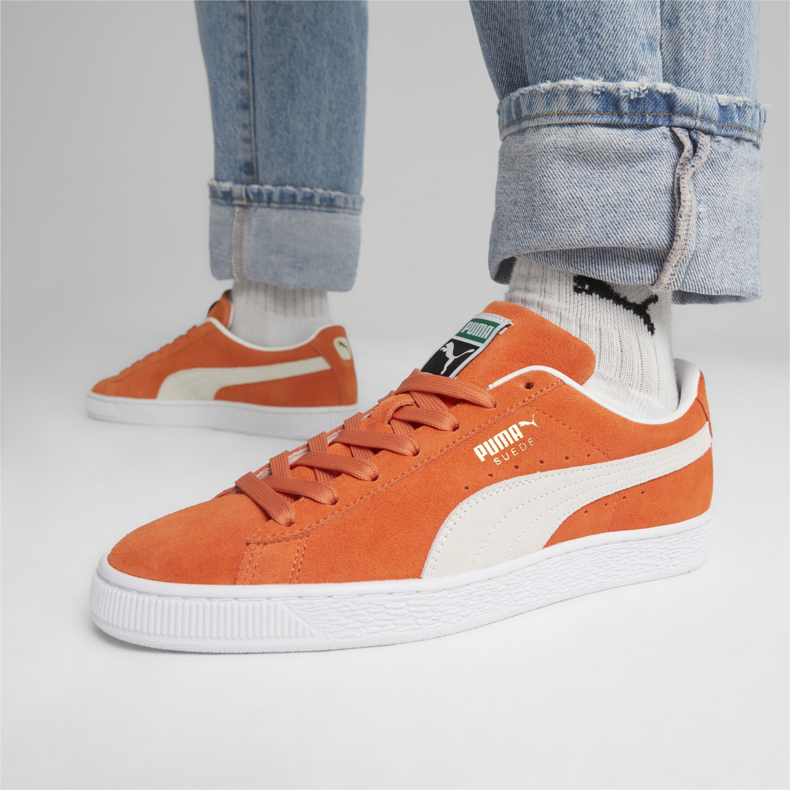 Buty sportowe m�skie Puma SUEDE CLASSIC XXI pomara�czowe 37491582