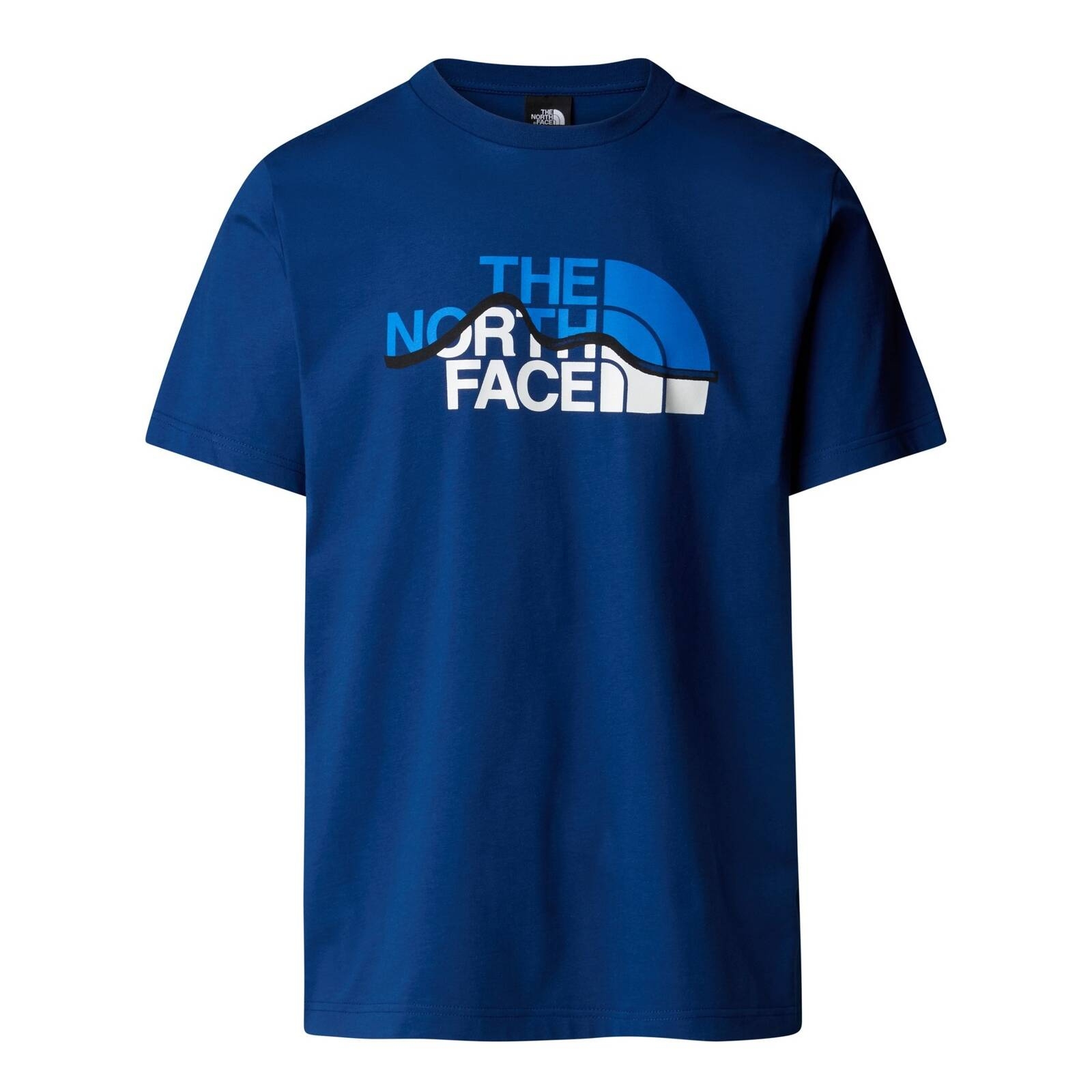 Koszulka męska The North Face MOUNTAIN LINE niebieska NF0A87NTD1R