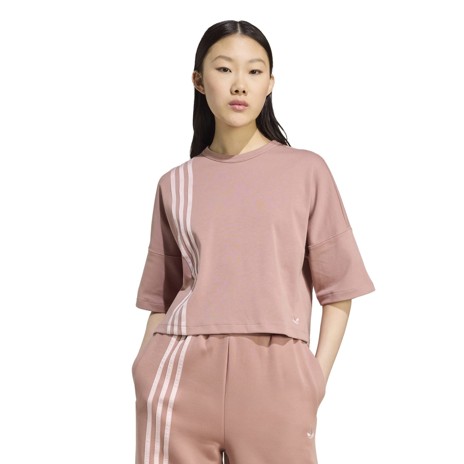 Koszulka damska adidas 3 STRIPES rowa JW3613