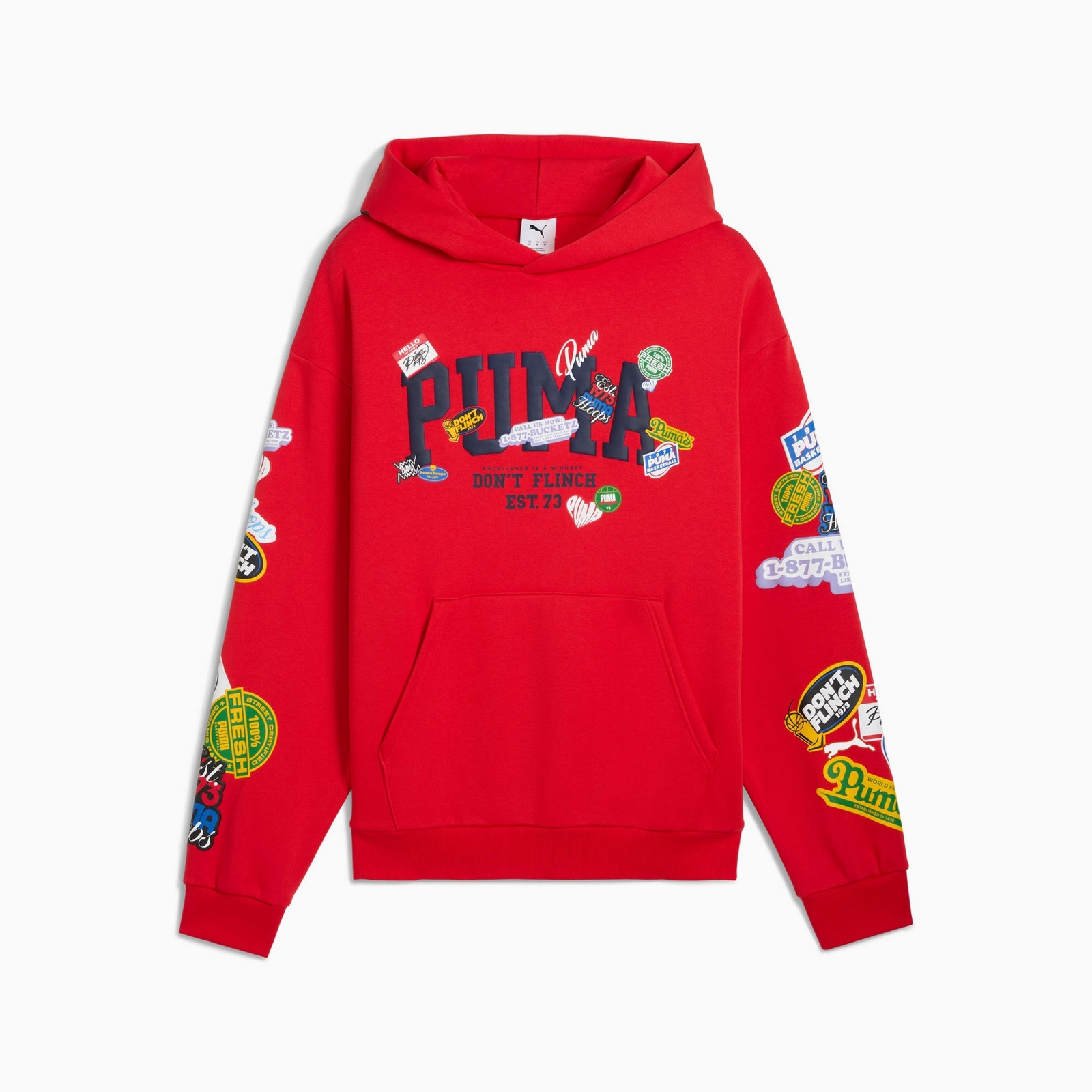 Bluza z kapturem mska Puma HOOPERHOTLINE czerwona 63282701