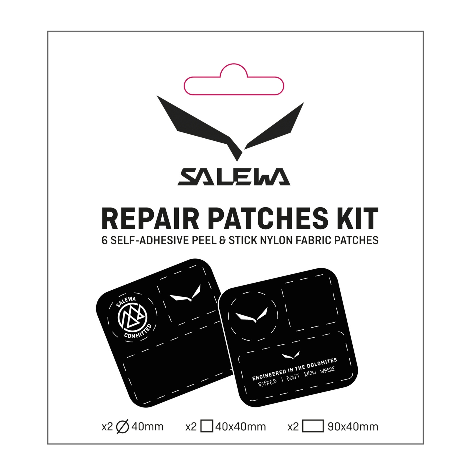 Zestaw at samoprzylepnych unisex Salewa REPAIR PATCHES KIT czarny 00-0000029224_0901