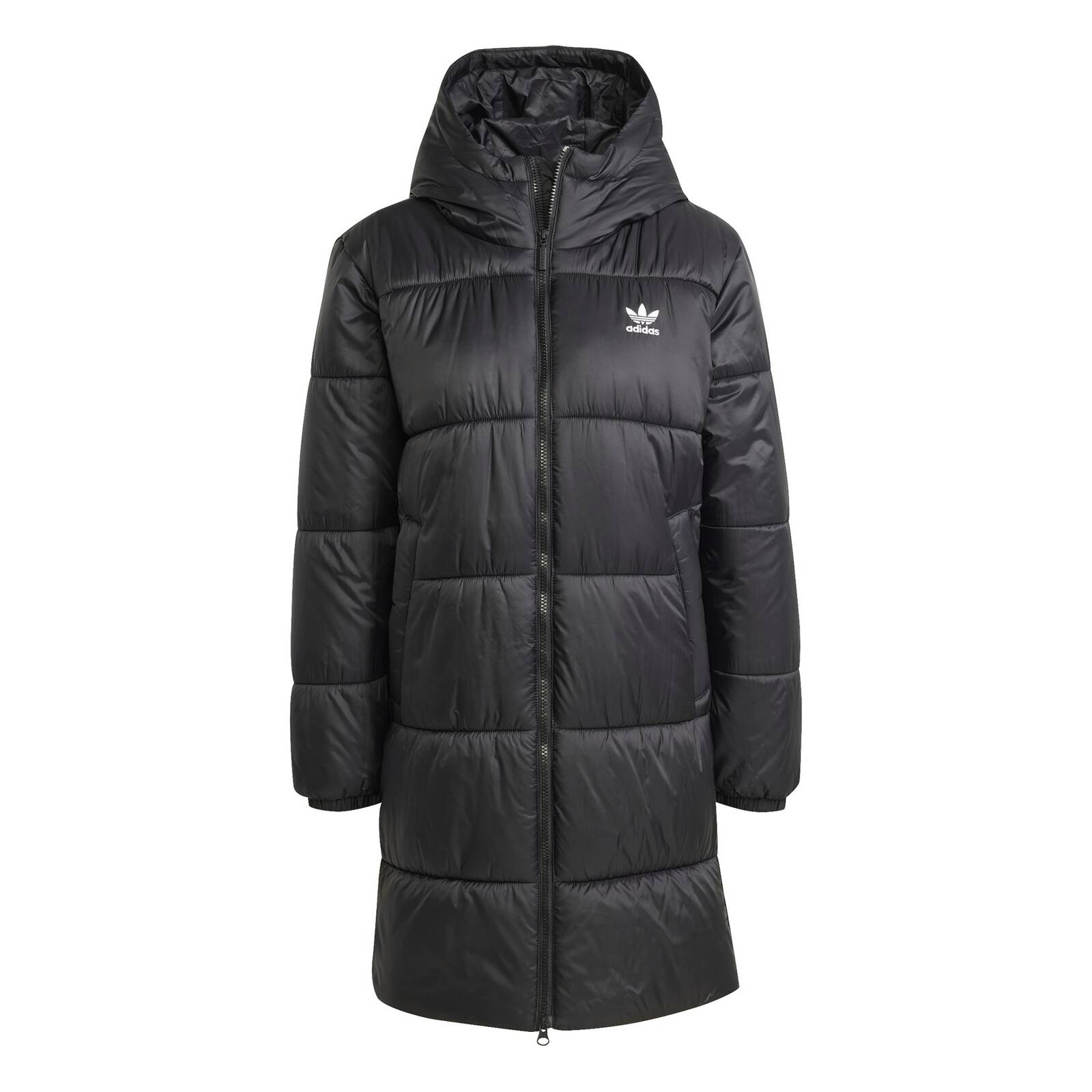 Kurtka puchowa damska adidas LONG PUFFER czarna IW5858