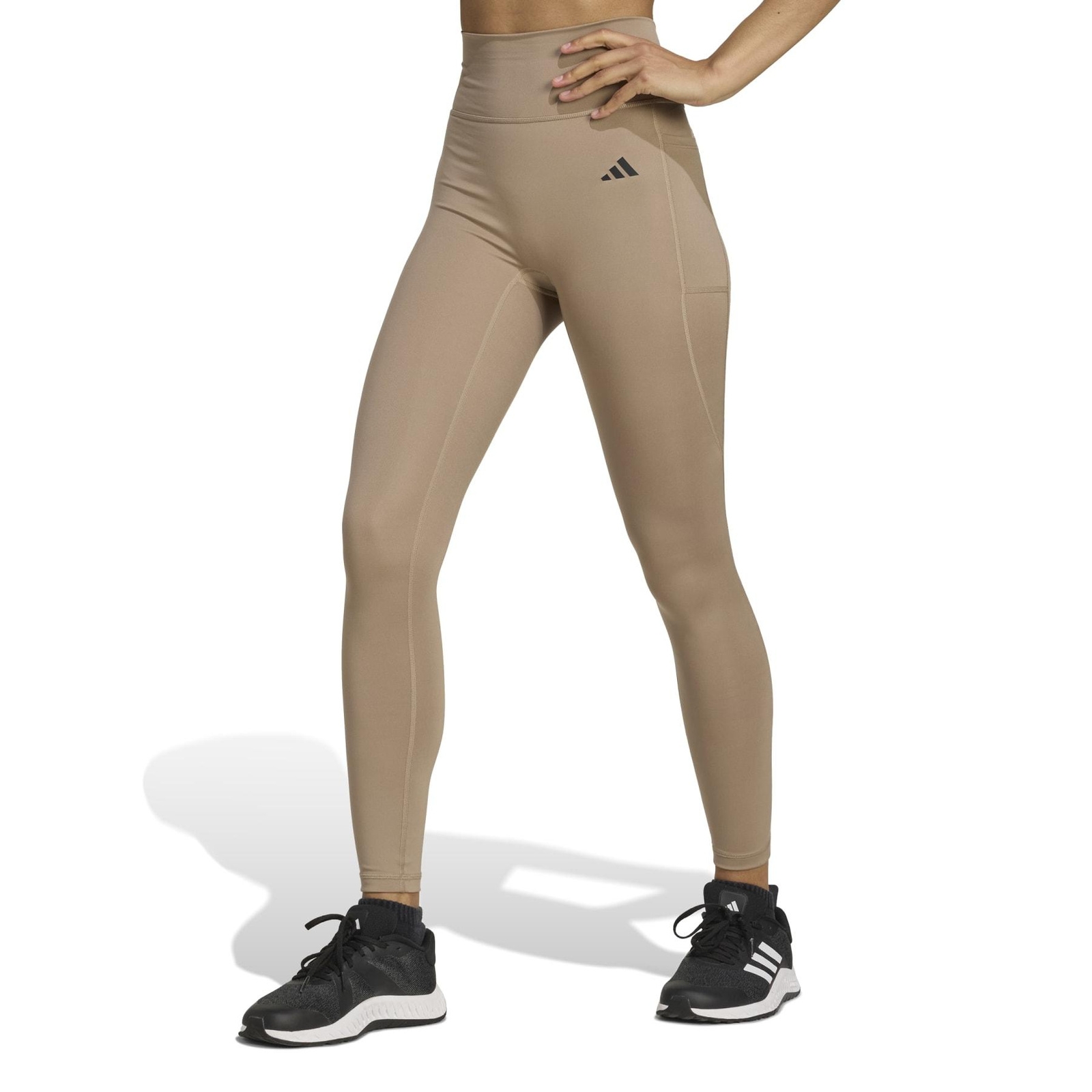 Legginsy treningowe damskie adidas OPTIME ESSENTIALS 7/8 beowe JY4812