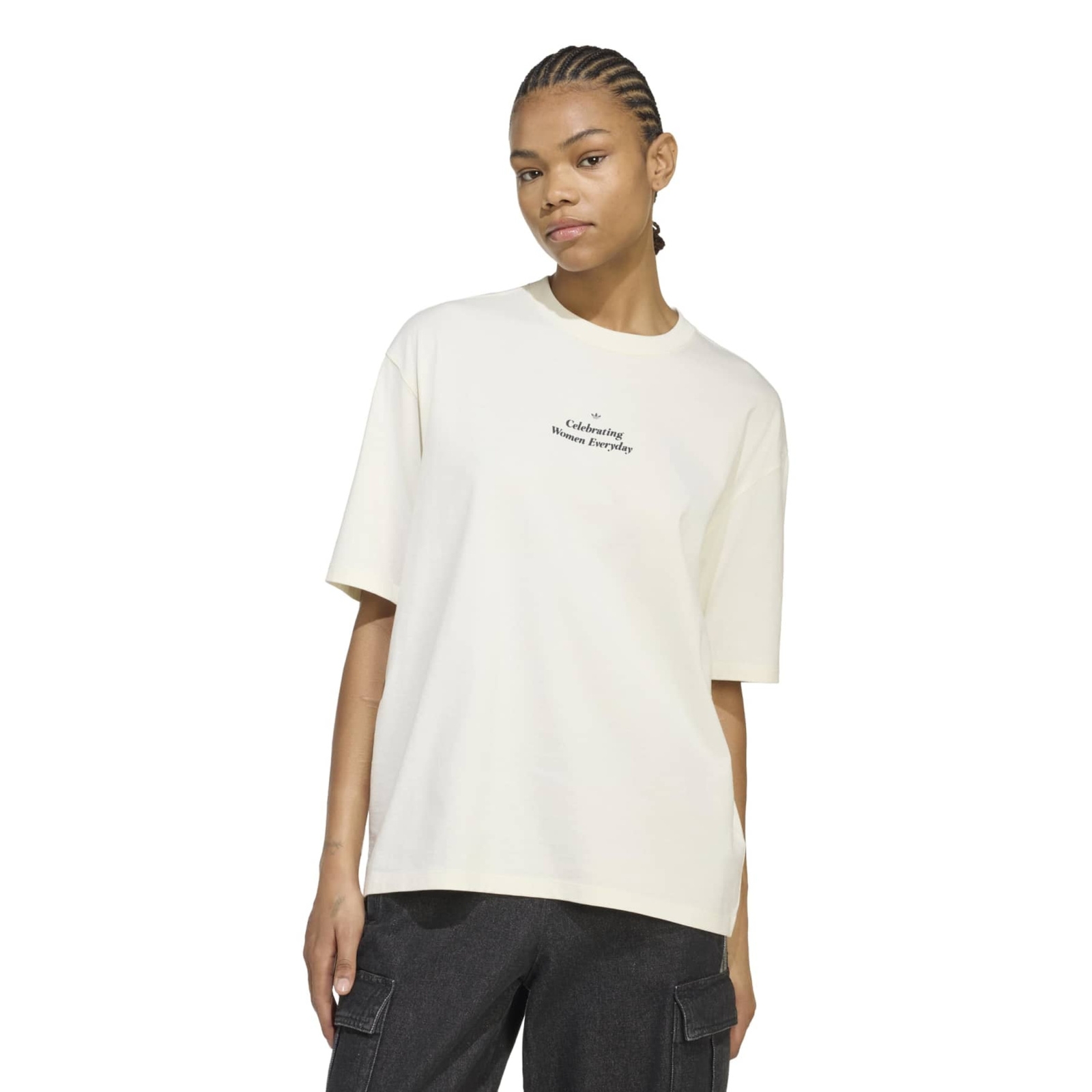 Koszulka damska adidas GFX be�owa LC9097