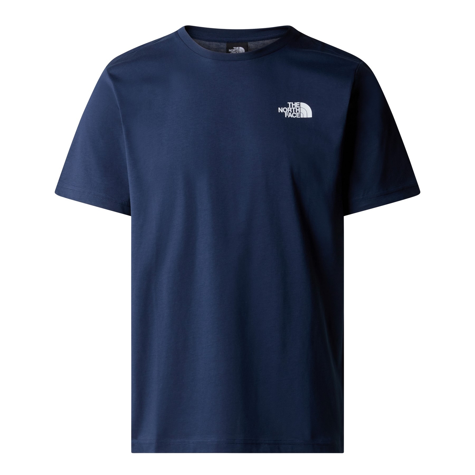 Koszulka męska The North Face S/S REDBOX granatowa NF0A87NPI85