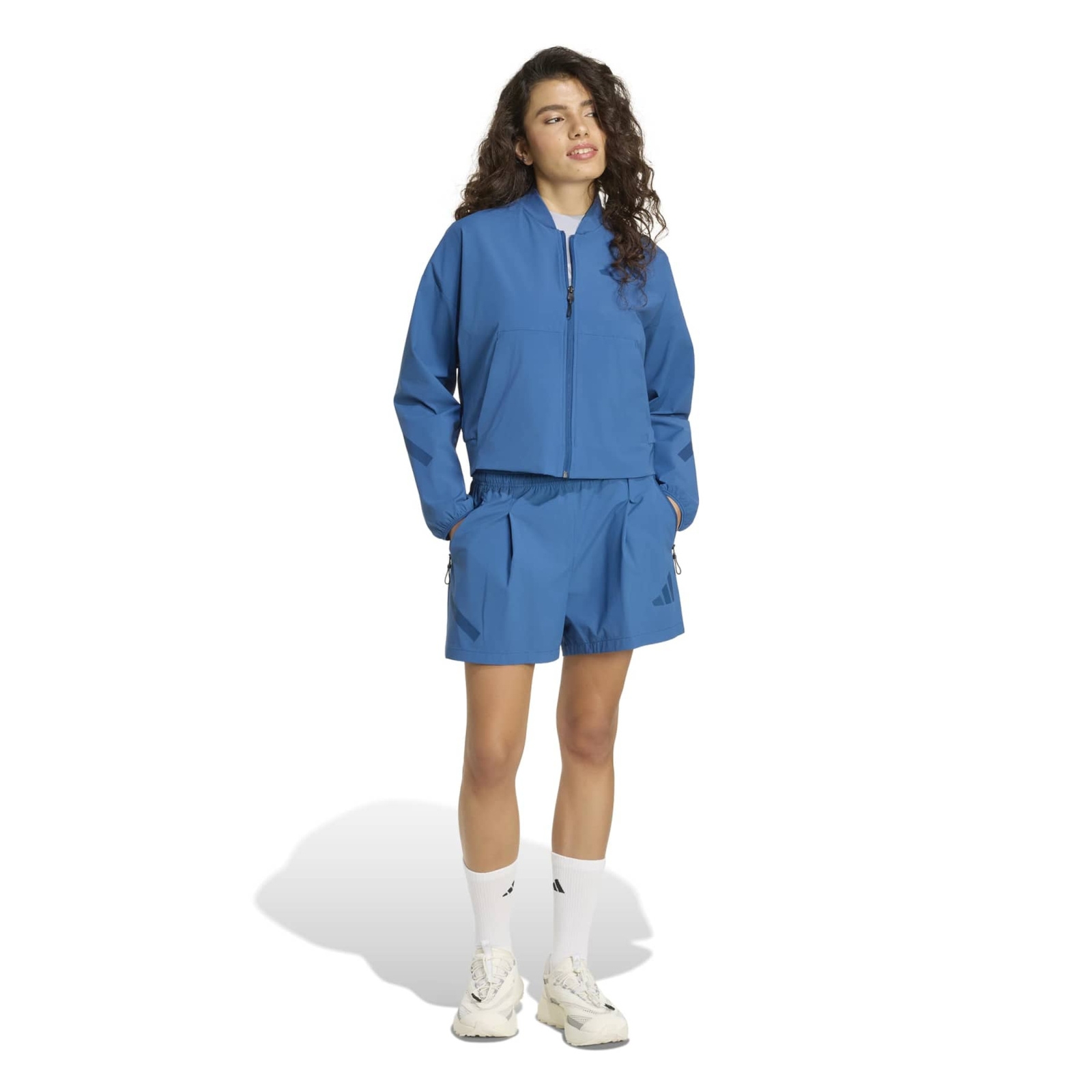 Kurtka bomberka damska adidas Z.N.E. niebieska KF1822