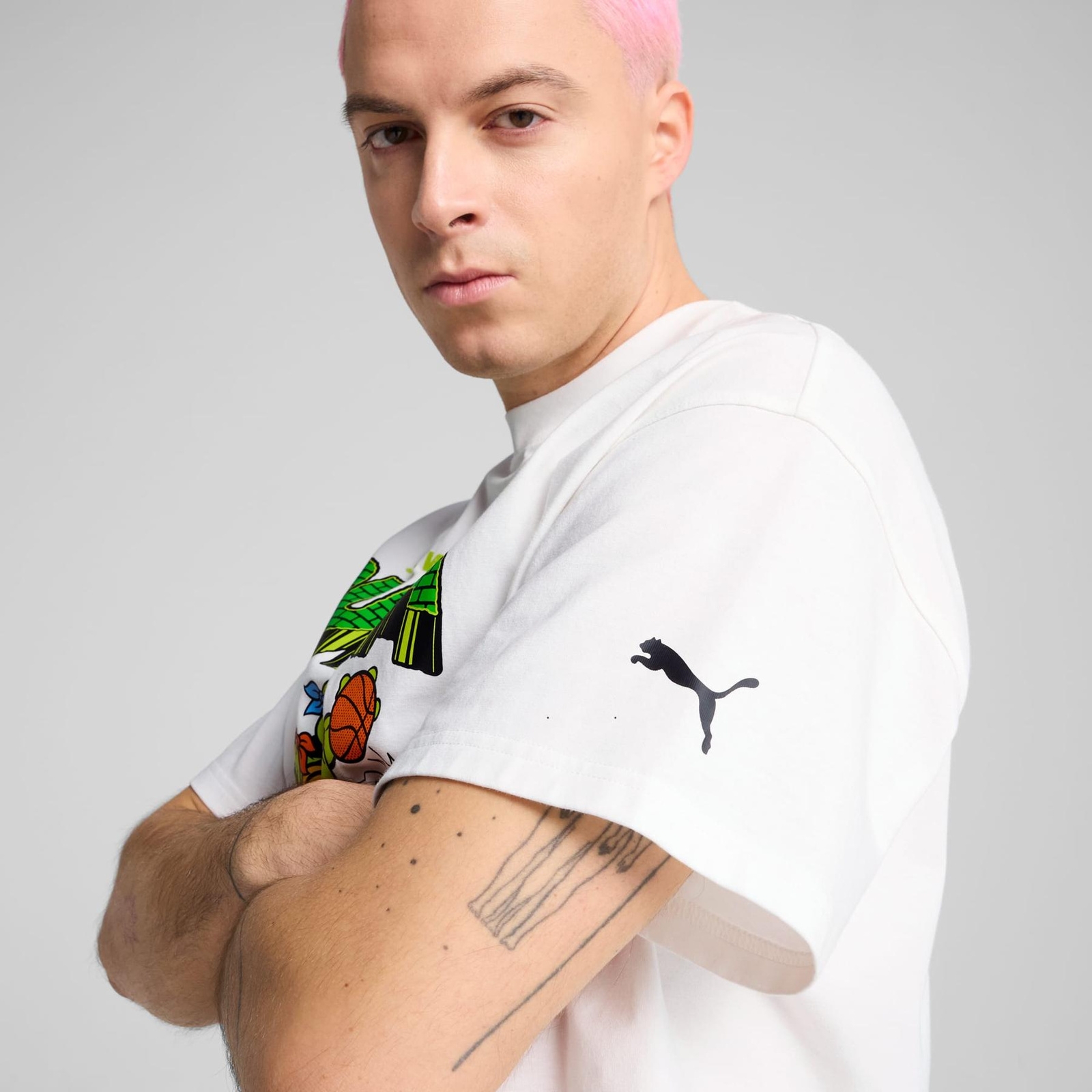 Koszulka mska Puma HOOPS X TMNT II biaa 63092901