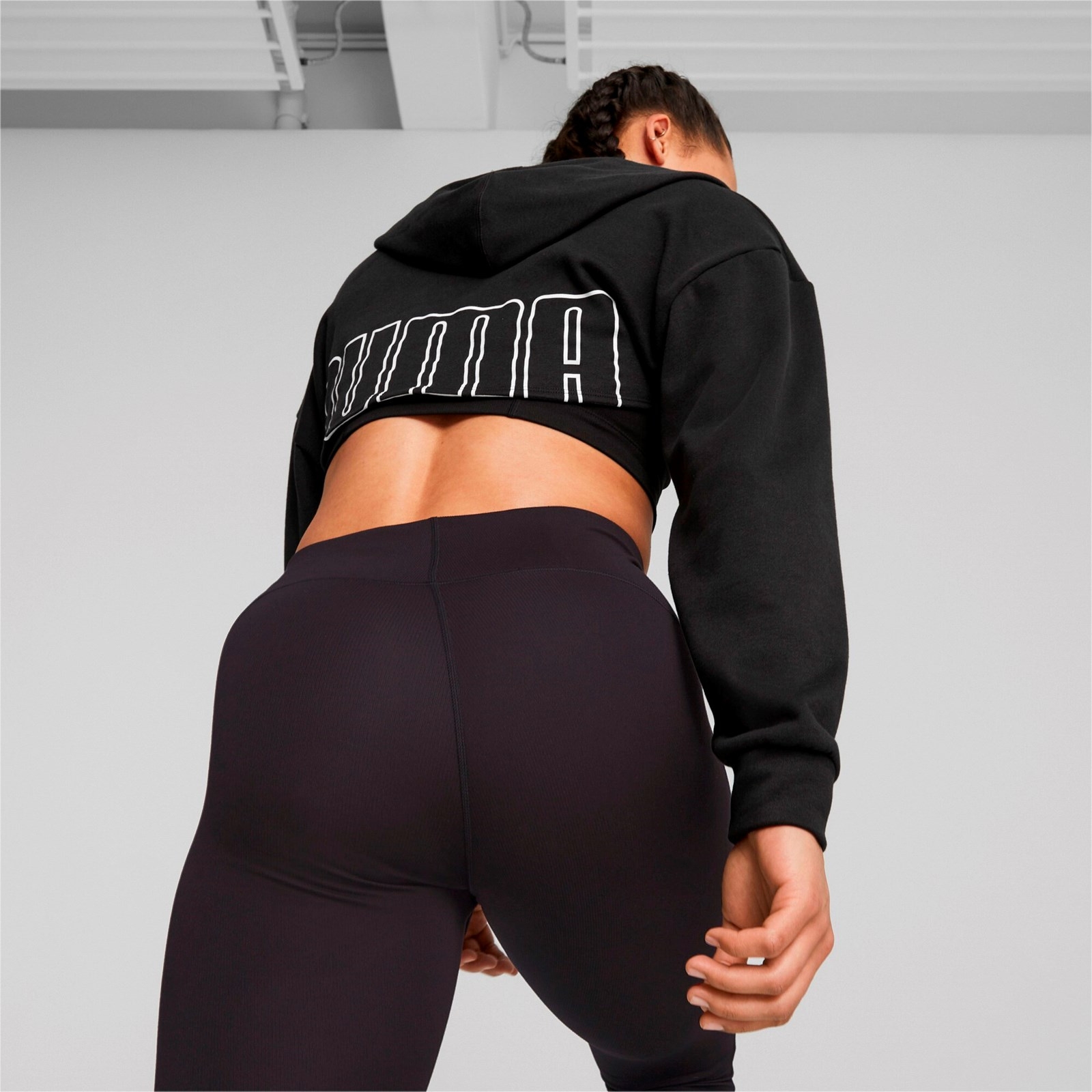 Bluza z kapturem damska Puma FIT MOVE CROP czarna 52386801