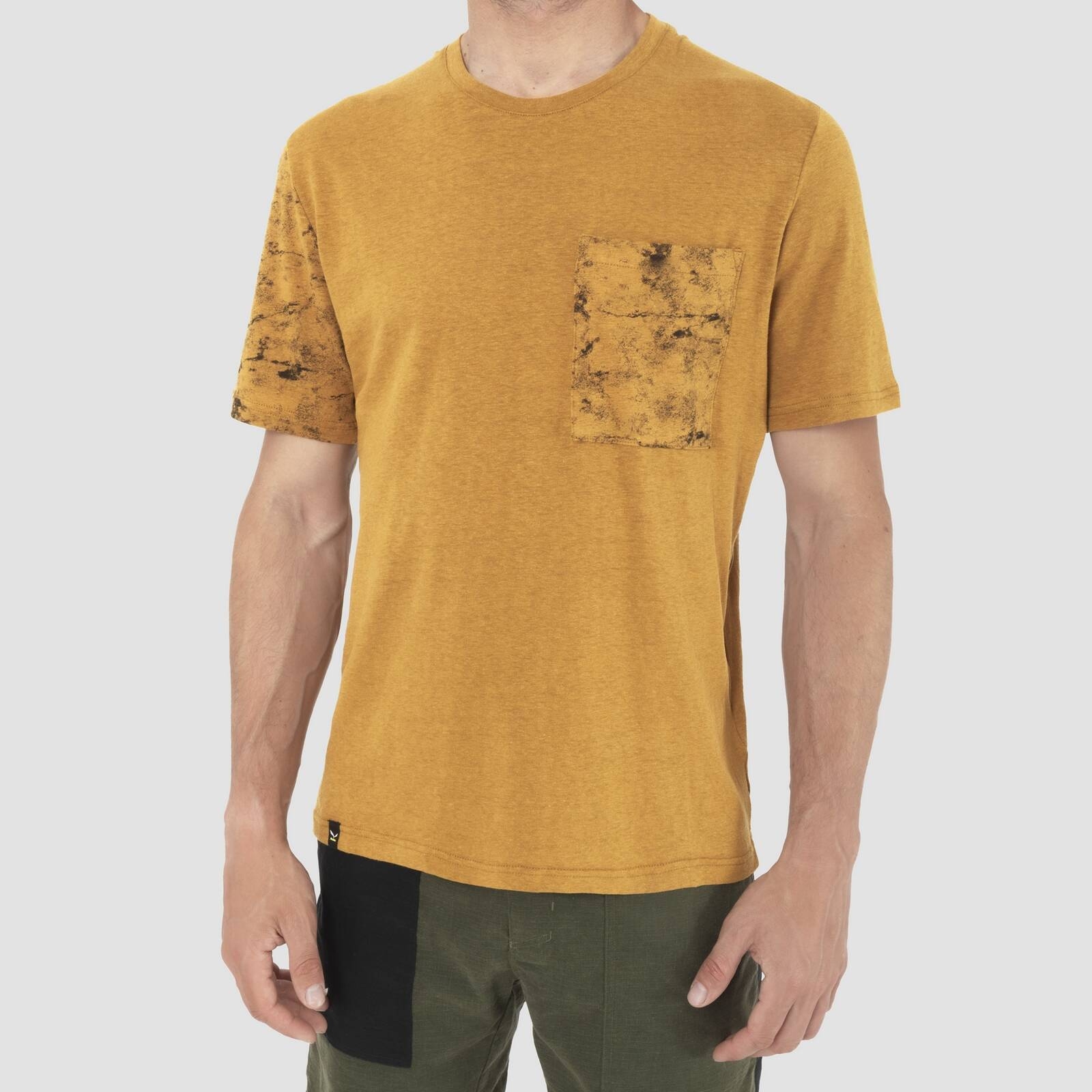 Koszulka mska Salewa LAVAREDO HEMP brzowa 00-0000028635_7020