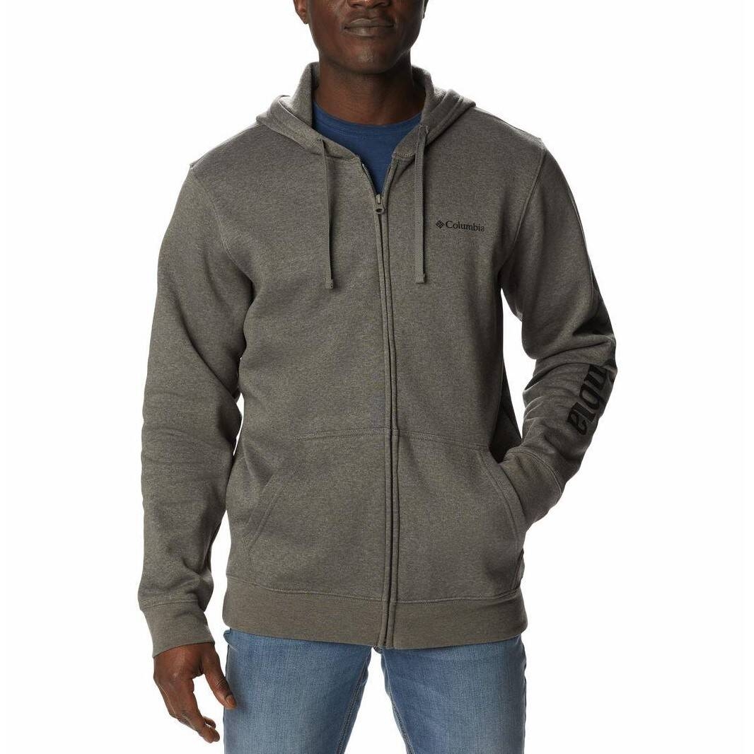 Bluza z kapturem mska Columbia TREK FULL ZIP szara 1957895032