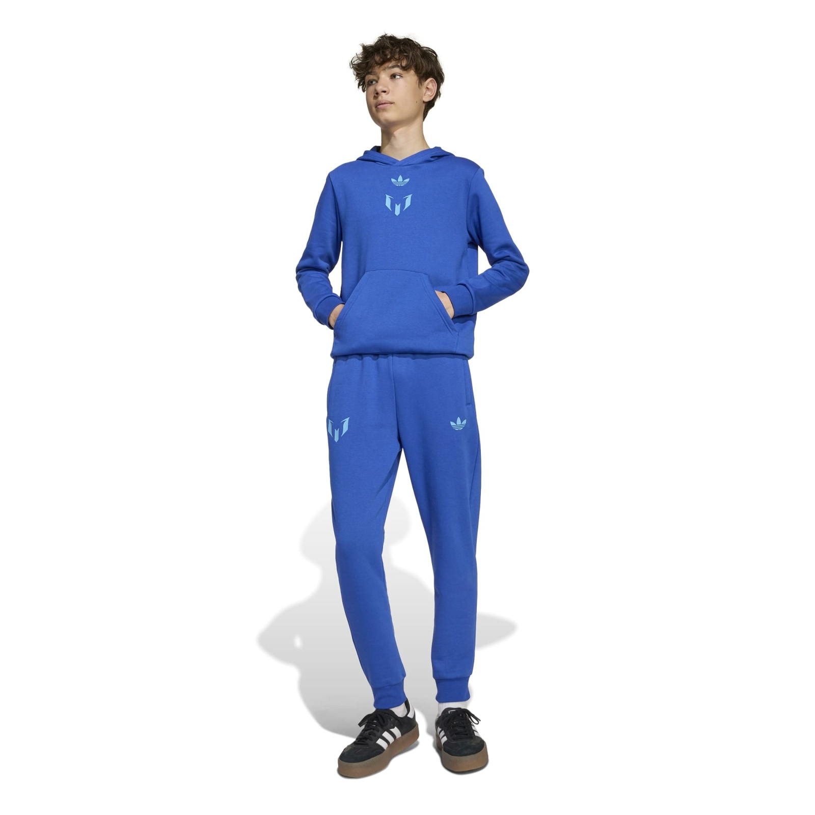 Bluza z kapturem dziecica adidas MESSI niebieska JY9542