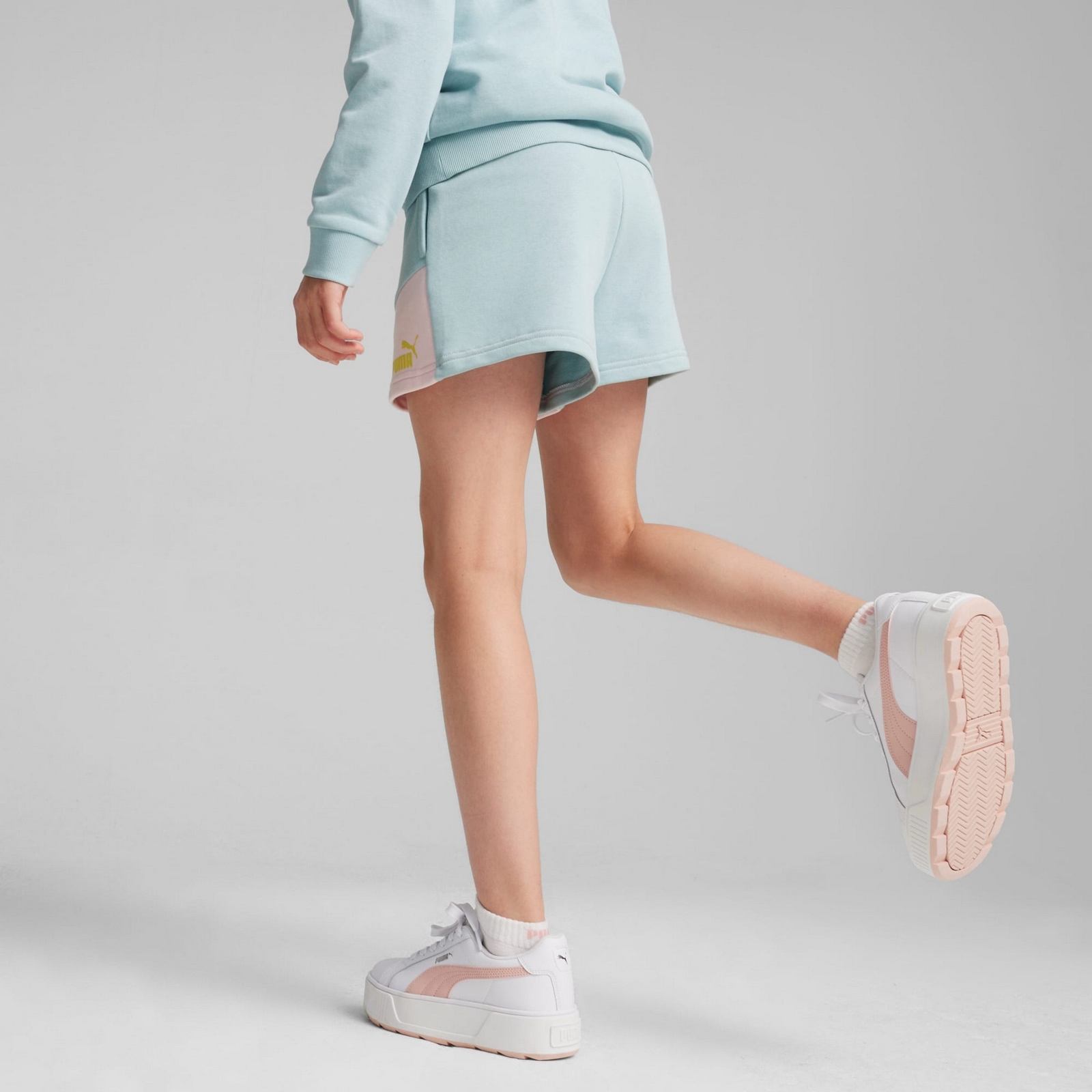 Spodenki dziewcz�ce Puma POWER COLORBLOCK TR niebieskie 67936622