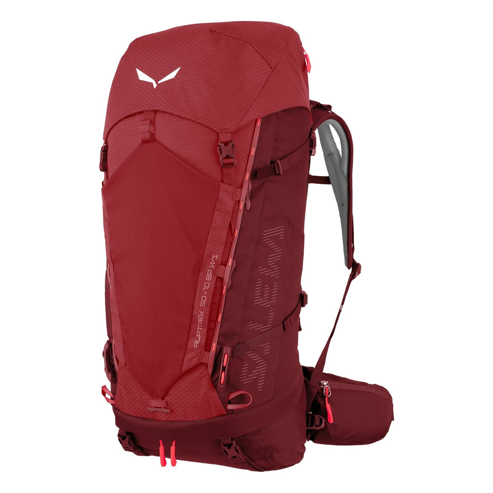 Plecak trekkingowy damski Salewa ALPTREK 50+10 L czerwony 00-0000001259_1541