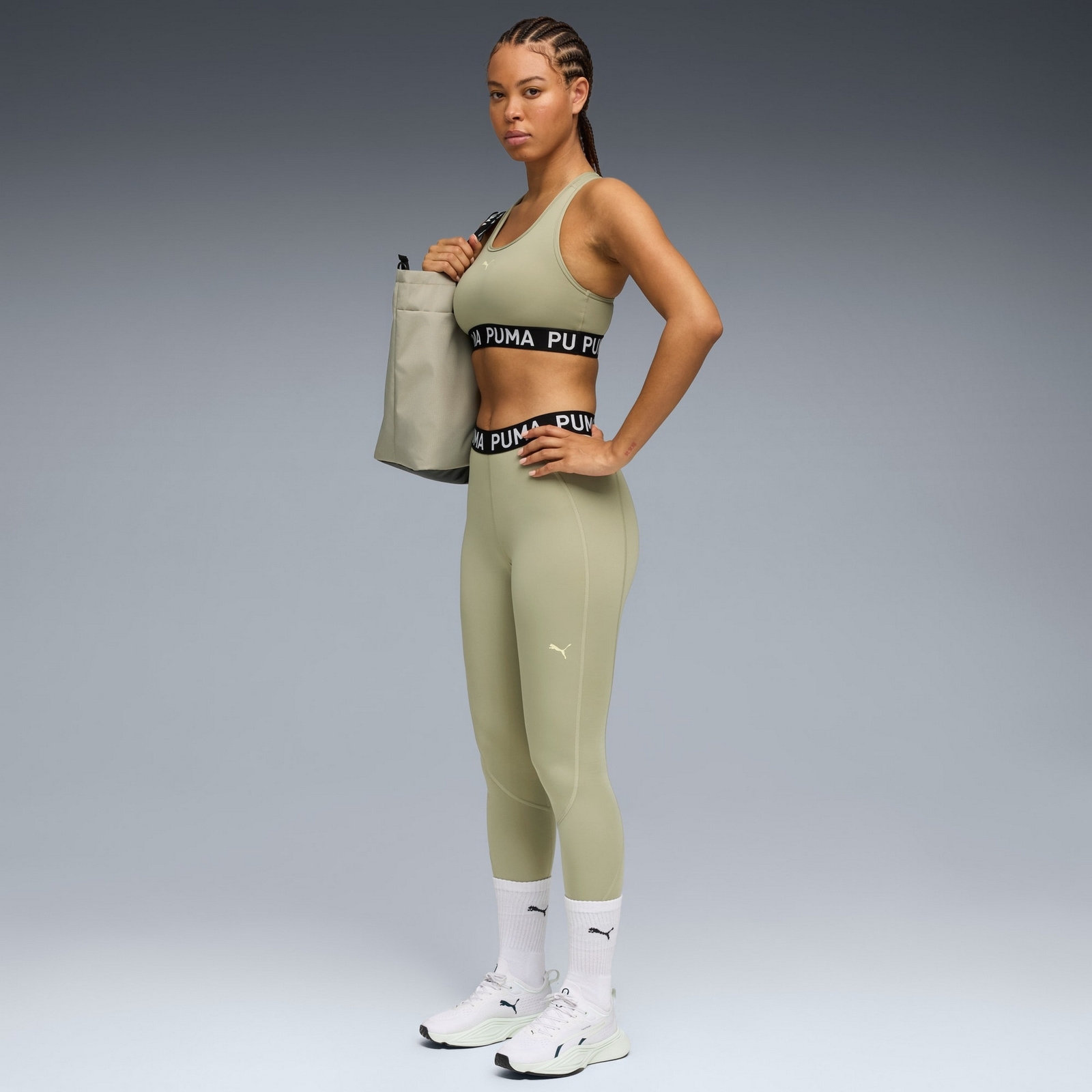 Stanik sportowy damski Puma 4KEEPS STRONG zielony 52696208