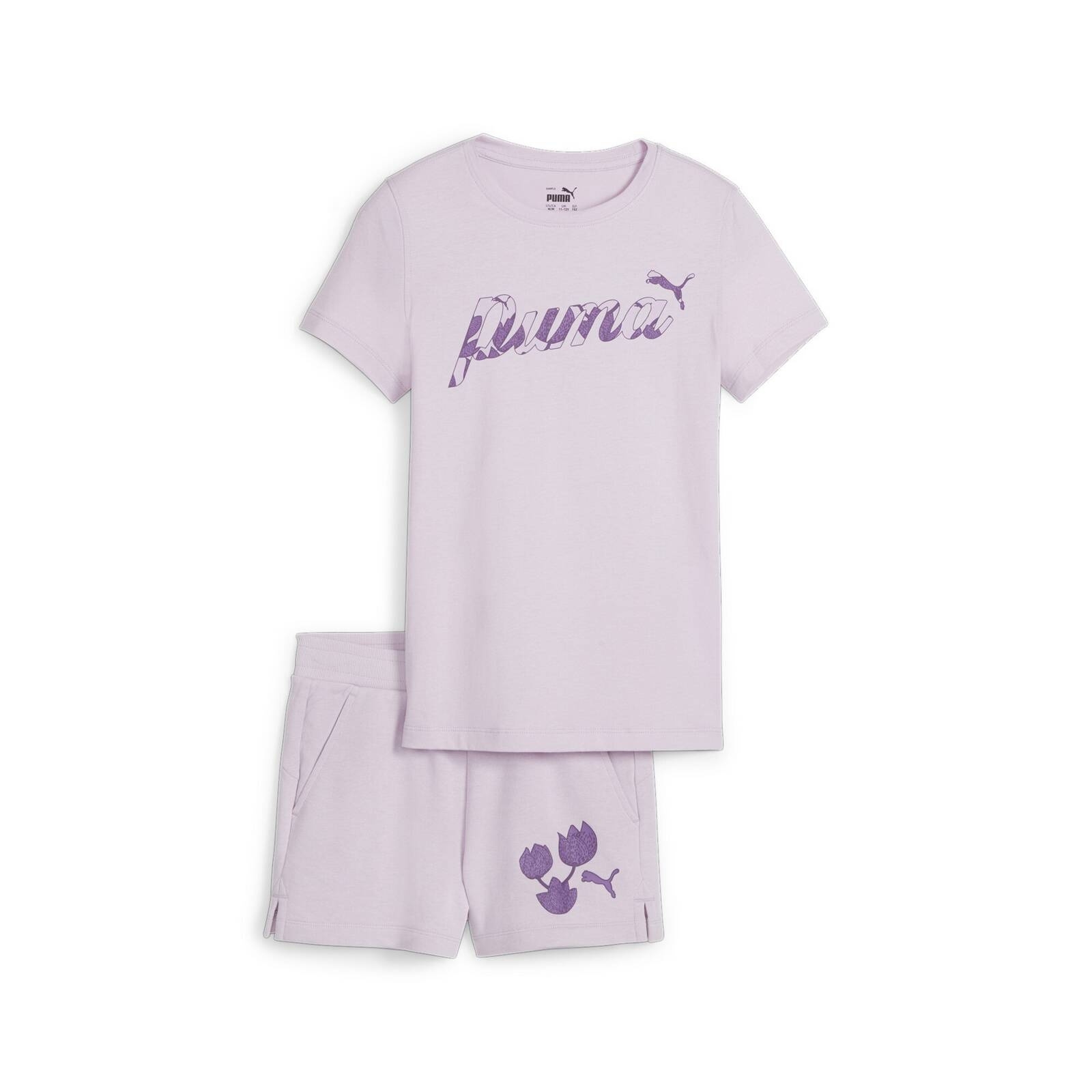 Komplet dresowy dziewczcy Puma BLOSSOM fioletowy 68032060