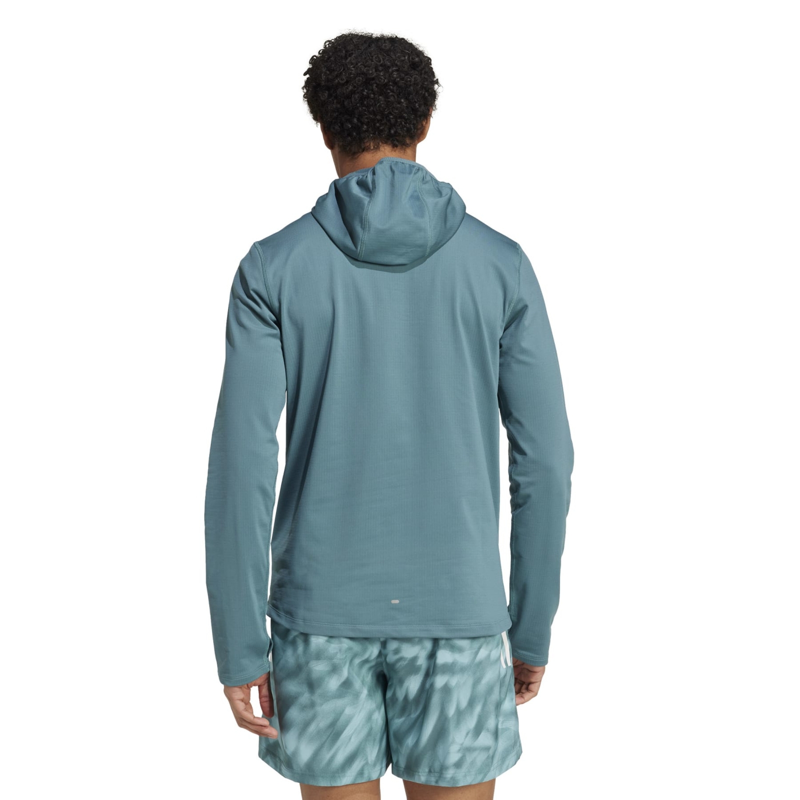 Longsleeve do biegania mski adidas OWN THE RUN turkusowy JW9655