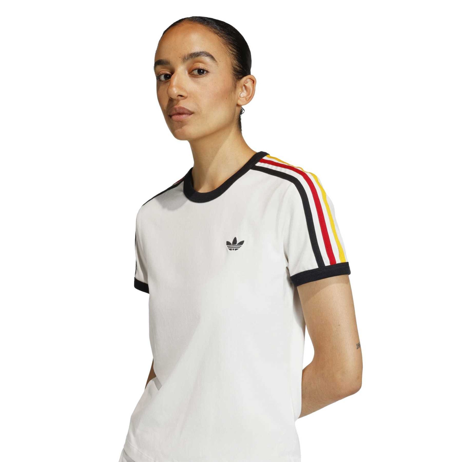 Koszulka damska adidas 3-STRIPES SLIM be�owa KE9381