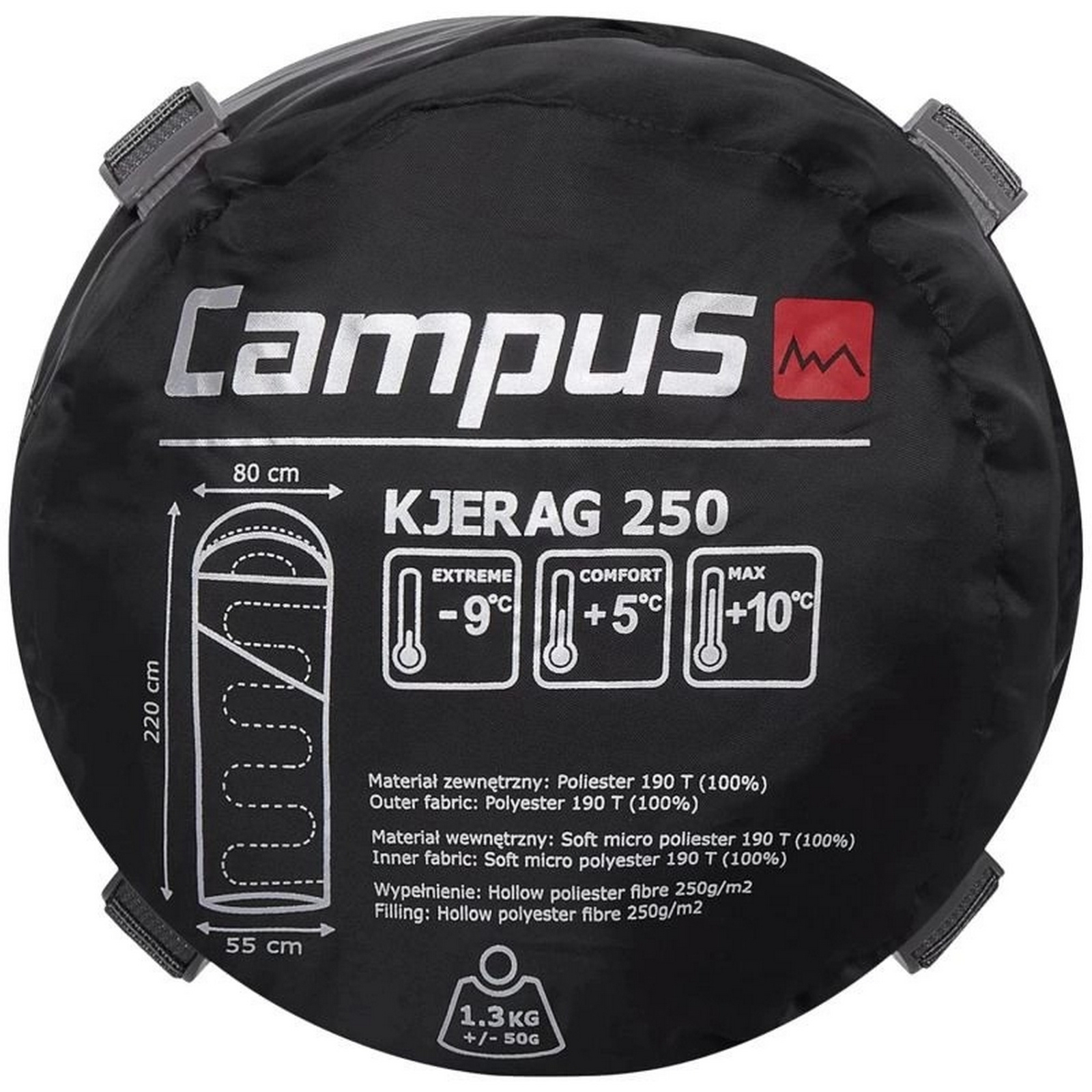 piwr unisex Campus KJERAG 250 czarny CUP702123404