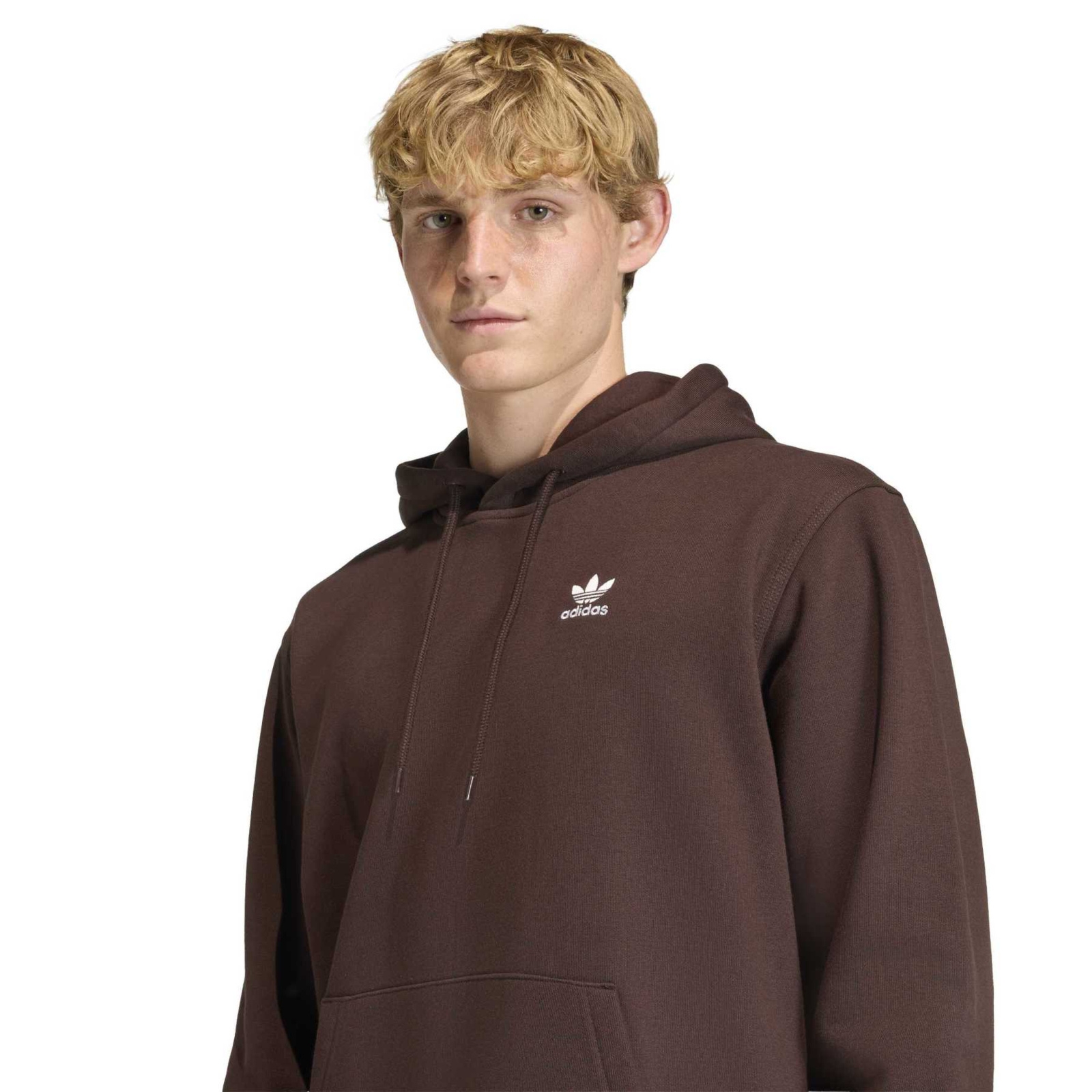 Bluza z kapturem mska adidas ESSENTIALS brzowa KE1139