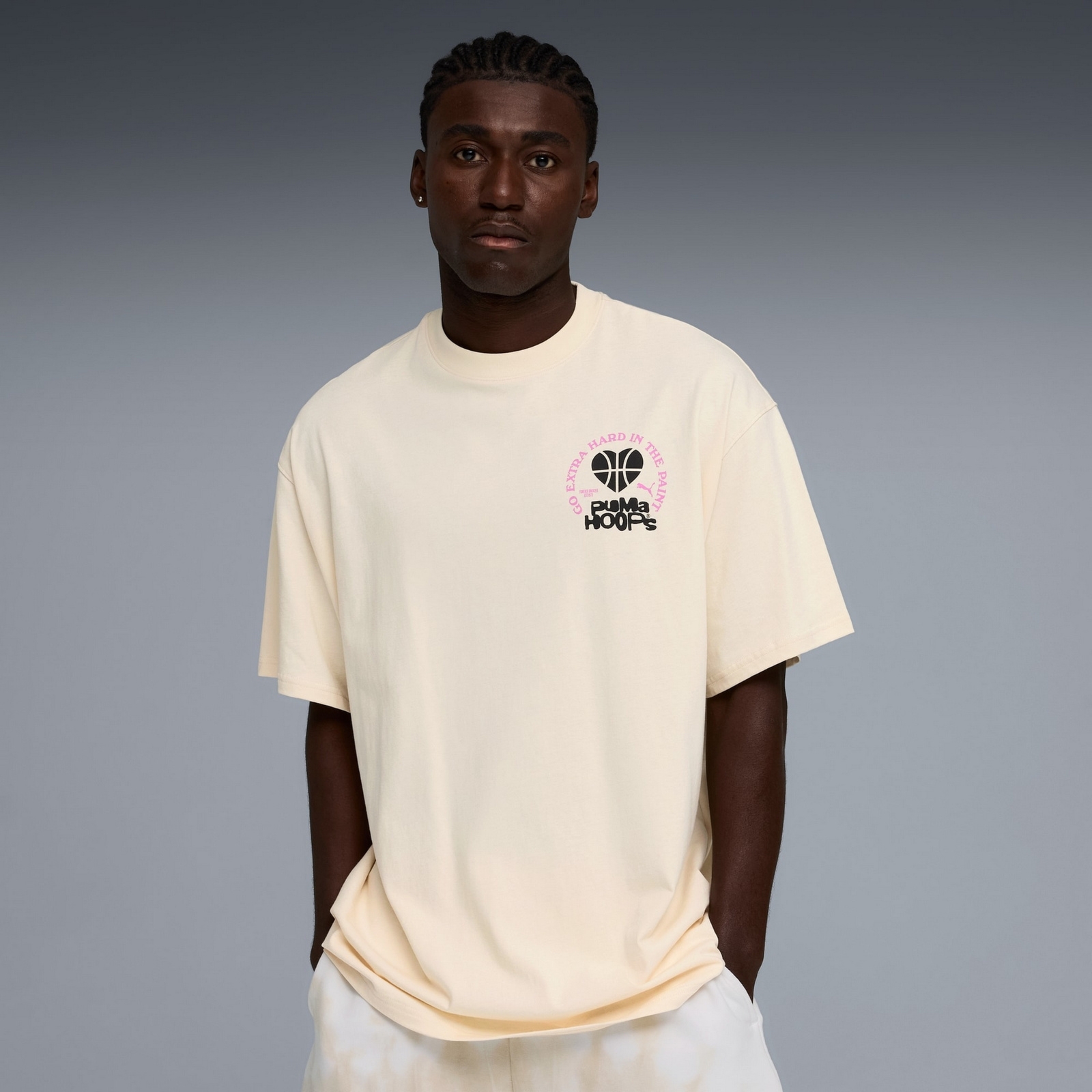 Koszulka męska Puma WHAT THE FUN I beżowa 63499902