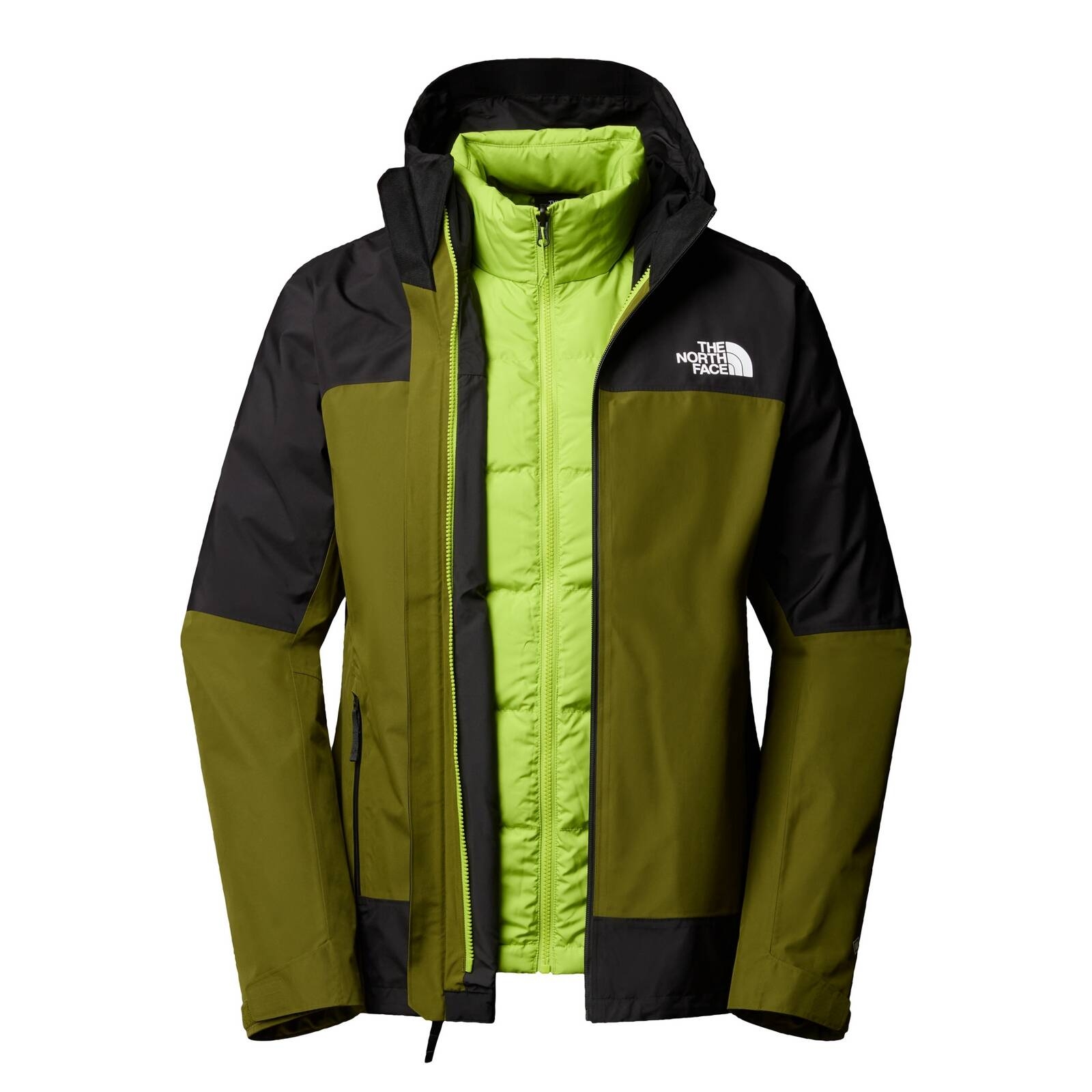 Kurtka z kapturem mska The North Face MOUNTAIN LIGHT TRICLIMATE GTX zielona NF0A84FCRMO