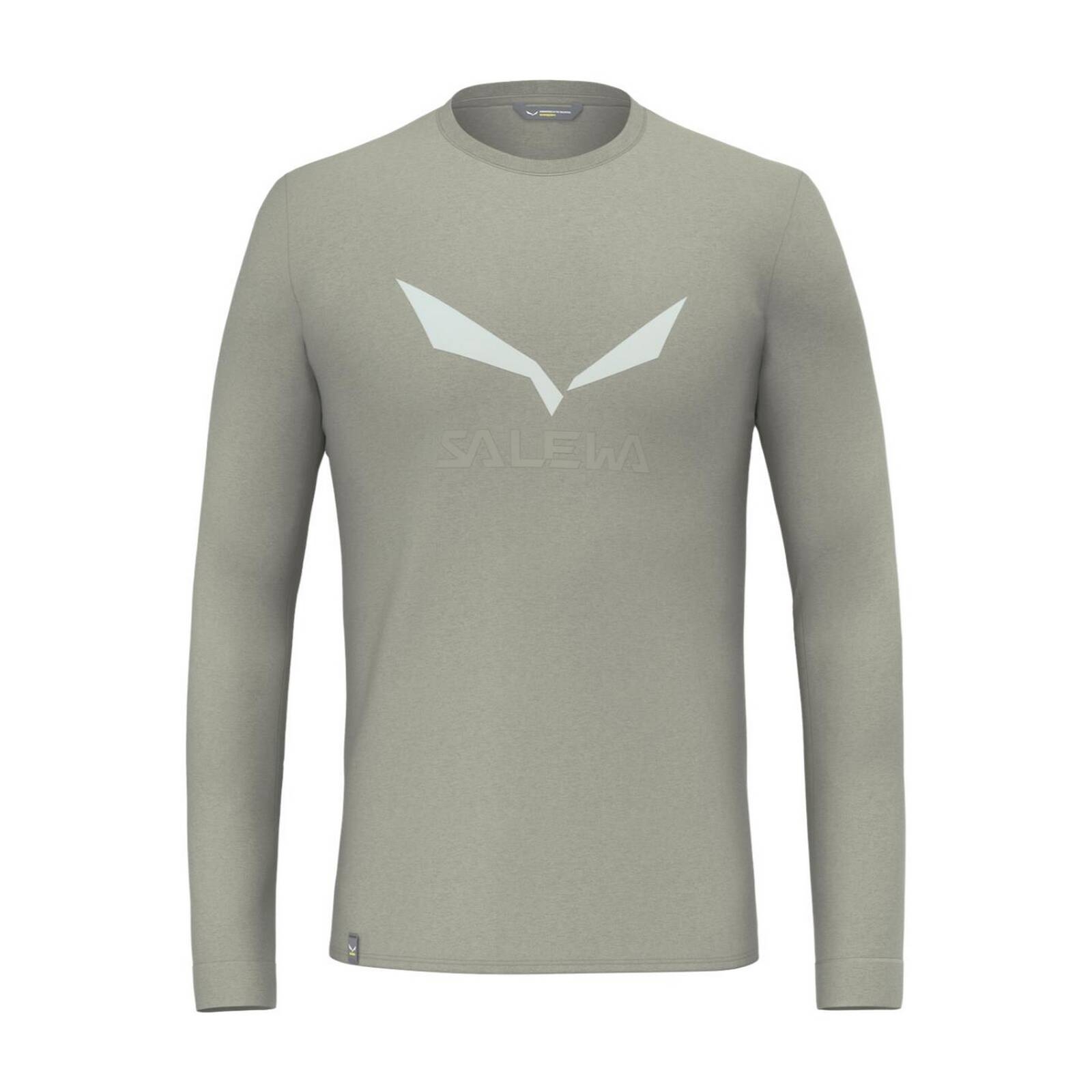 Longsleeve trekkingowy mski Salewa SOLIDLOGO DRY zielony 00-0000027340_5280