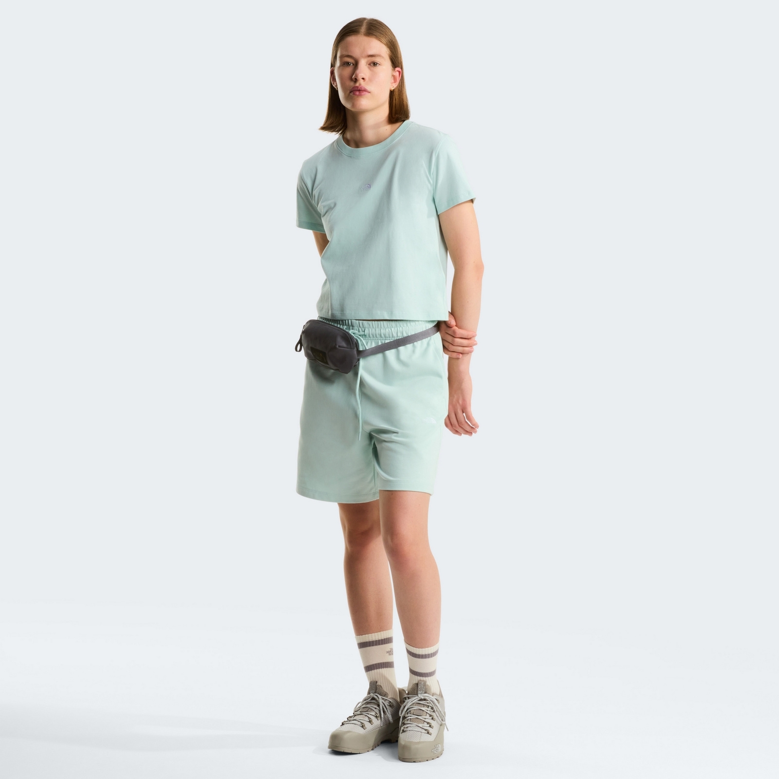 Koszulka damska The North Face ESSENTIAL REGULAR SHORT niebieska NF0A8GR1G70