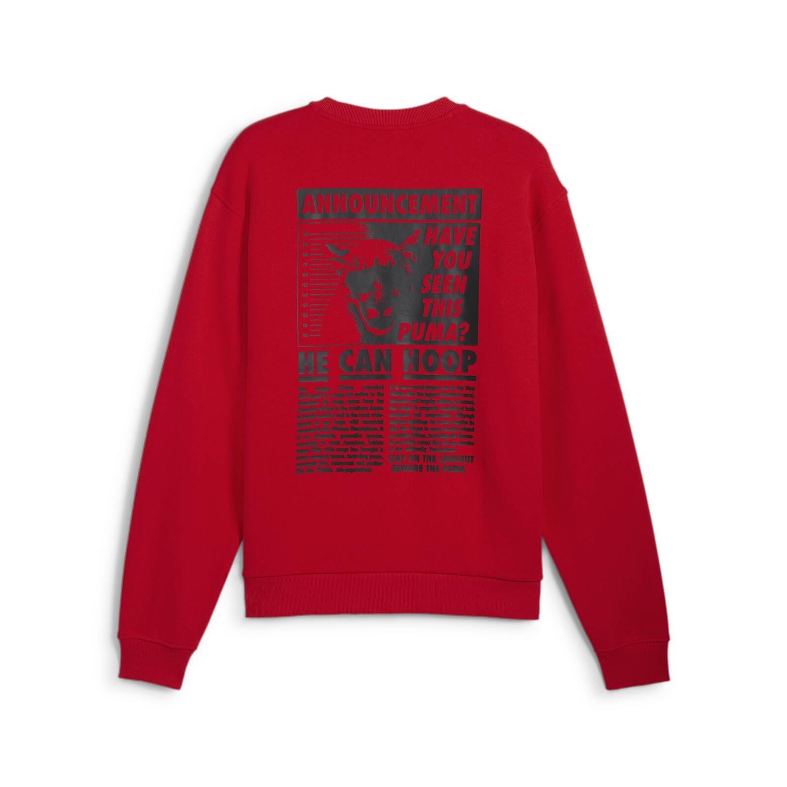 Bluza mska Puma MEDIA DAY CREW czerwona 62716201