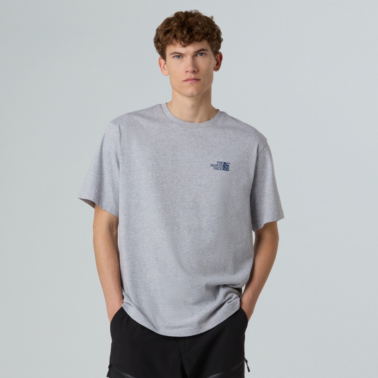 Koszulka unisex The North Face RUN GRAPHIC RELAXED szara NF0A8F2PDYX