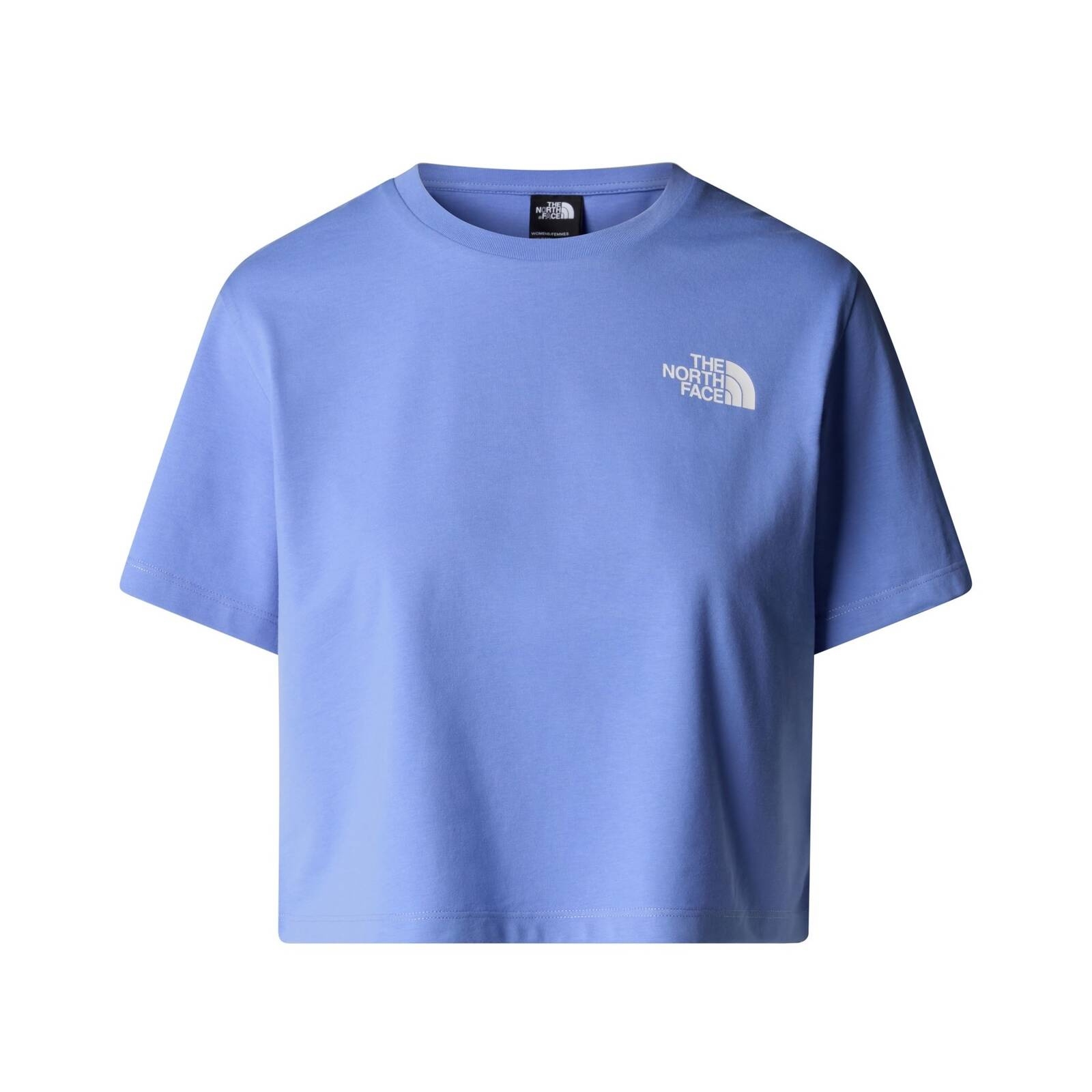 Koszulka damska The North Face SIMPLE DOME CROPPED SLIM niebieska NF0A87U40YI