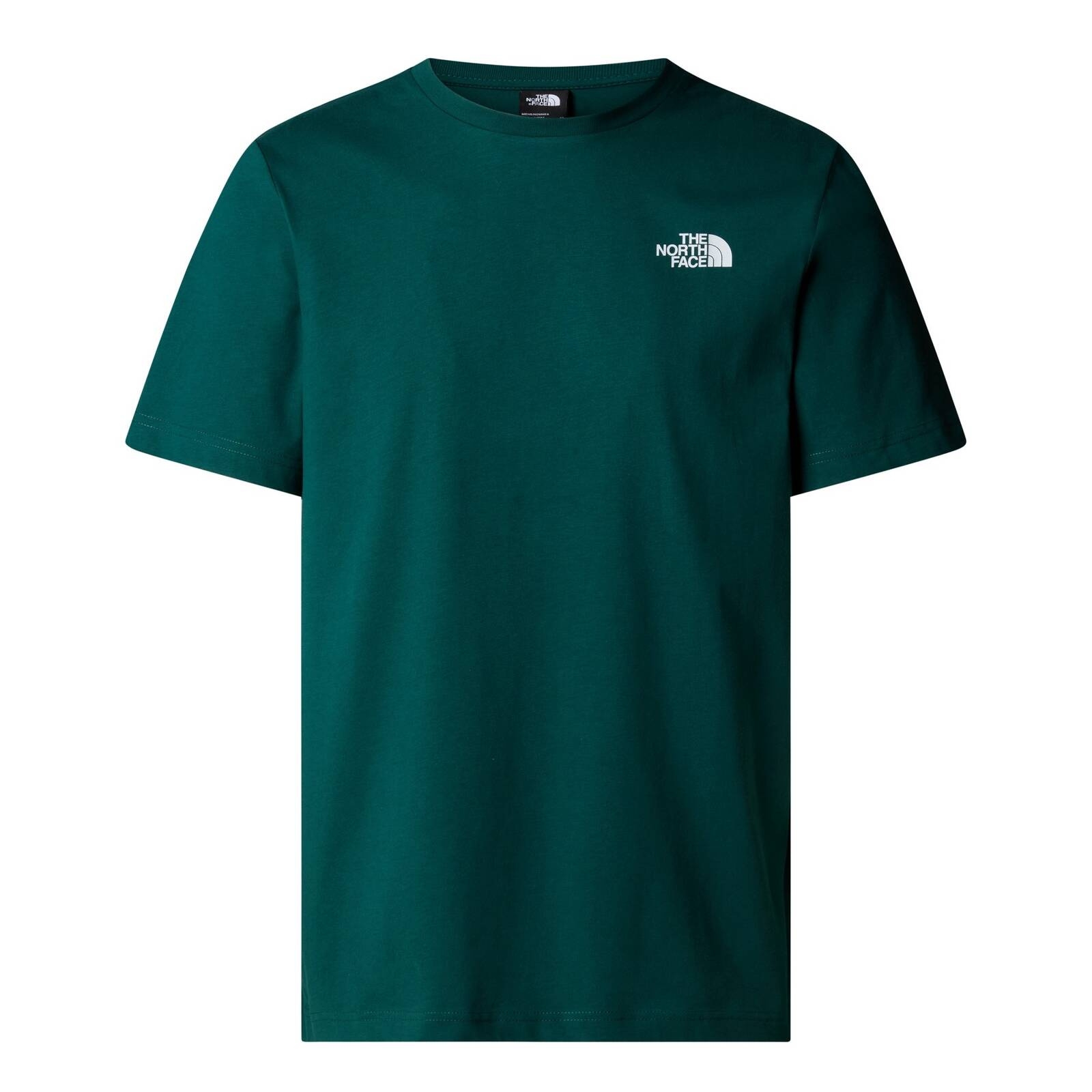 Koszulka męska The North Face S/S REDBOX zielona NF0A87NPA1B